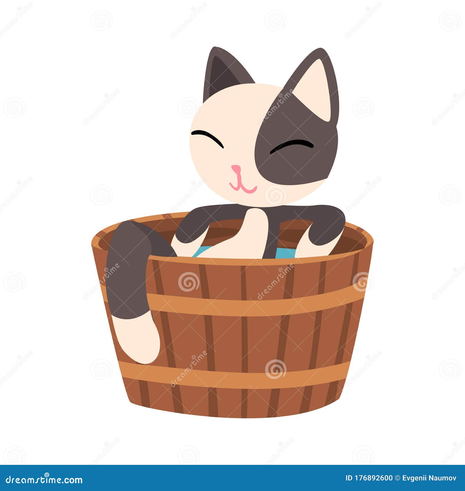Vetores de Gato De Desenho Animado Fofo Em Onsen Japonês e mais