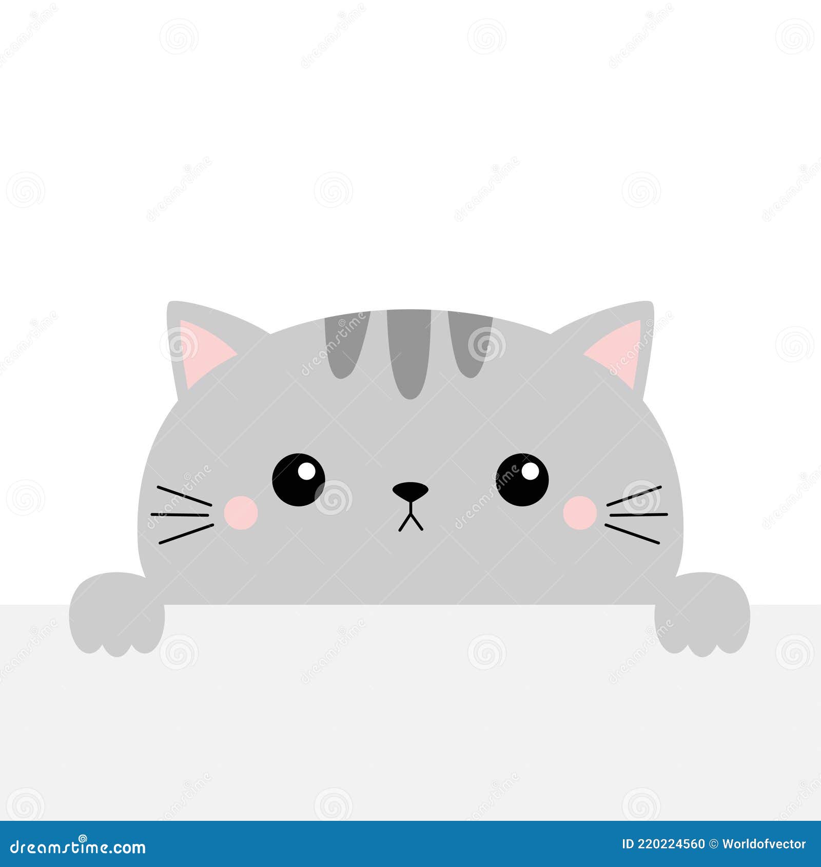 Desenho Animado Minimalístico Para Gatos Ilustração Stock