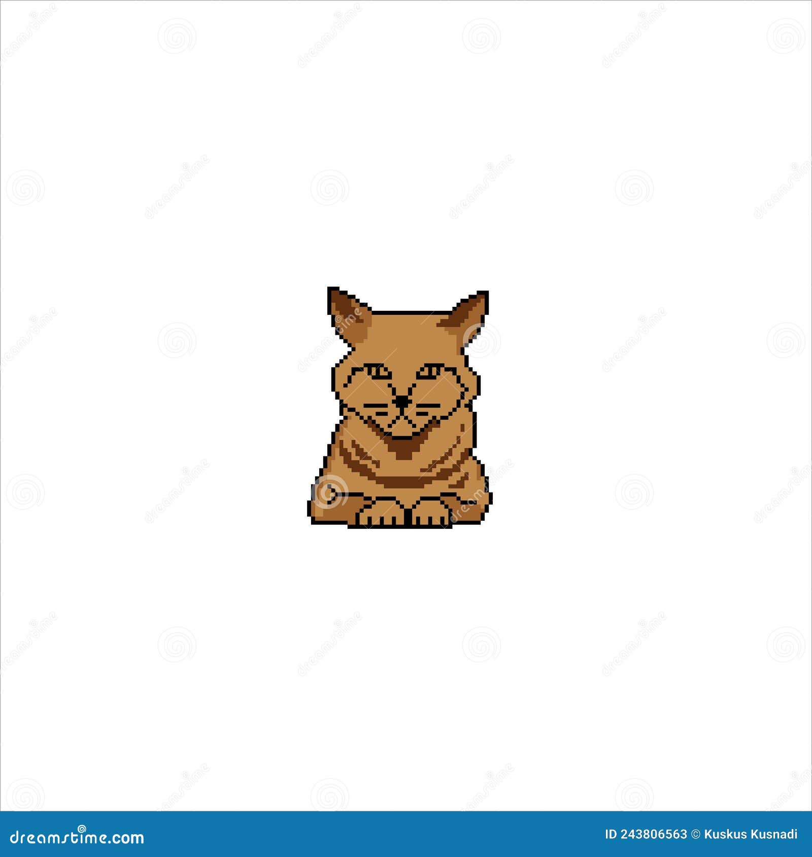 Gato animal ilustração de pixel art