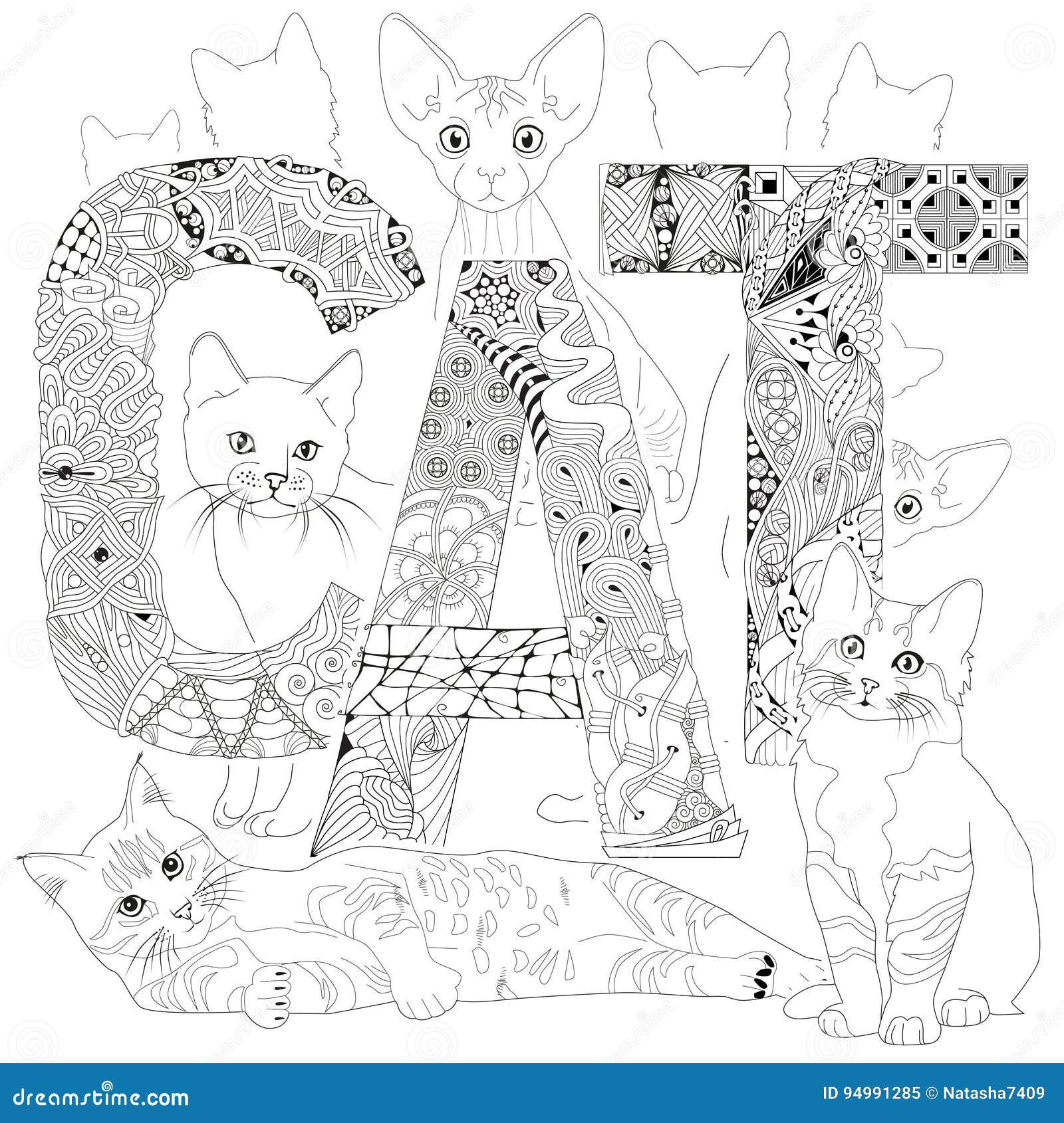 Página 3, Vetores e ilustrações de Livro colorir gatos fofos para download  gratuito
