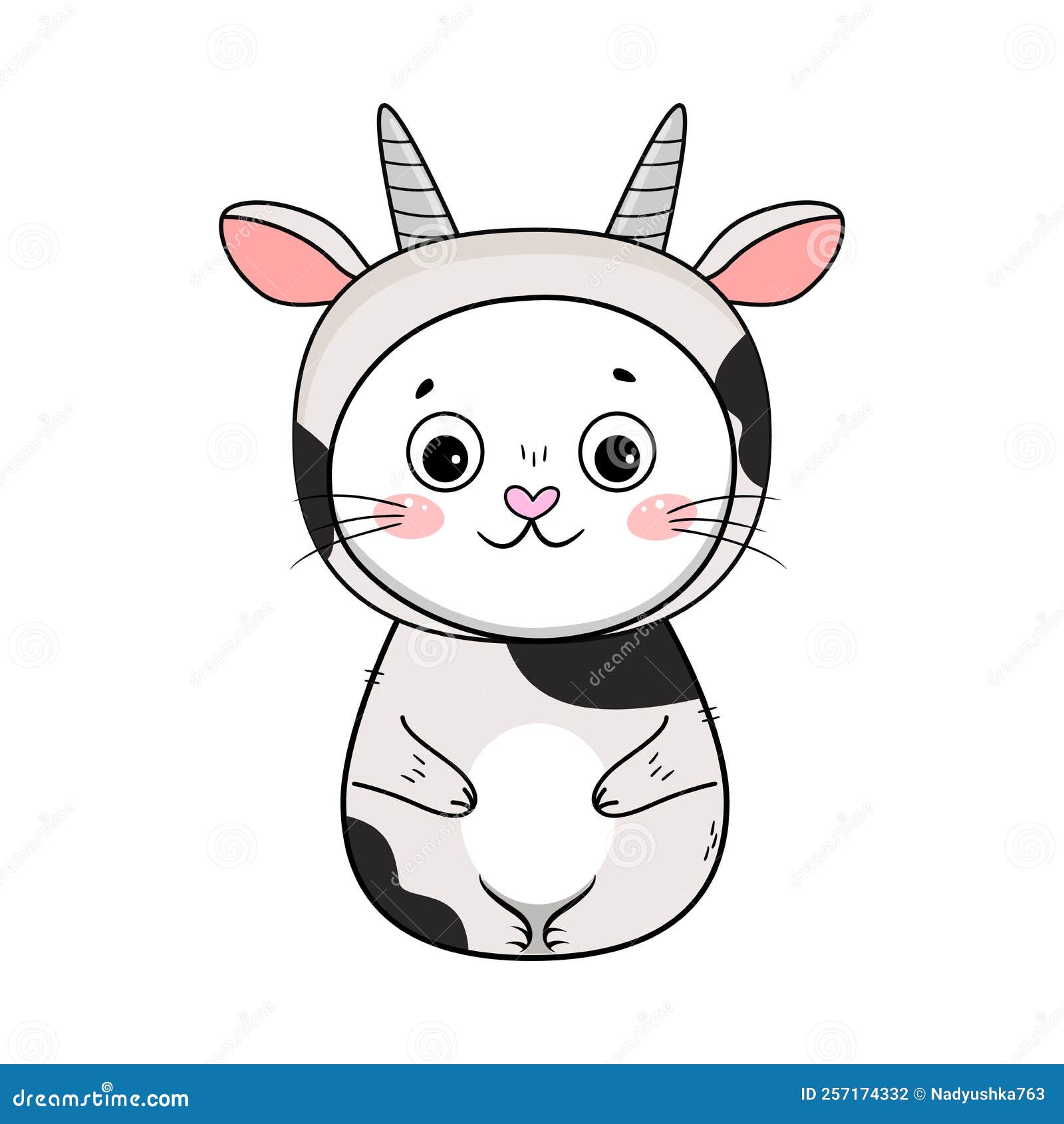 Ícone de ilustração de personagem de gato ninja branco corajoso vetor  estilo de desenho animado plano