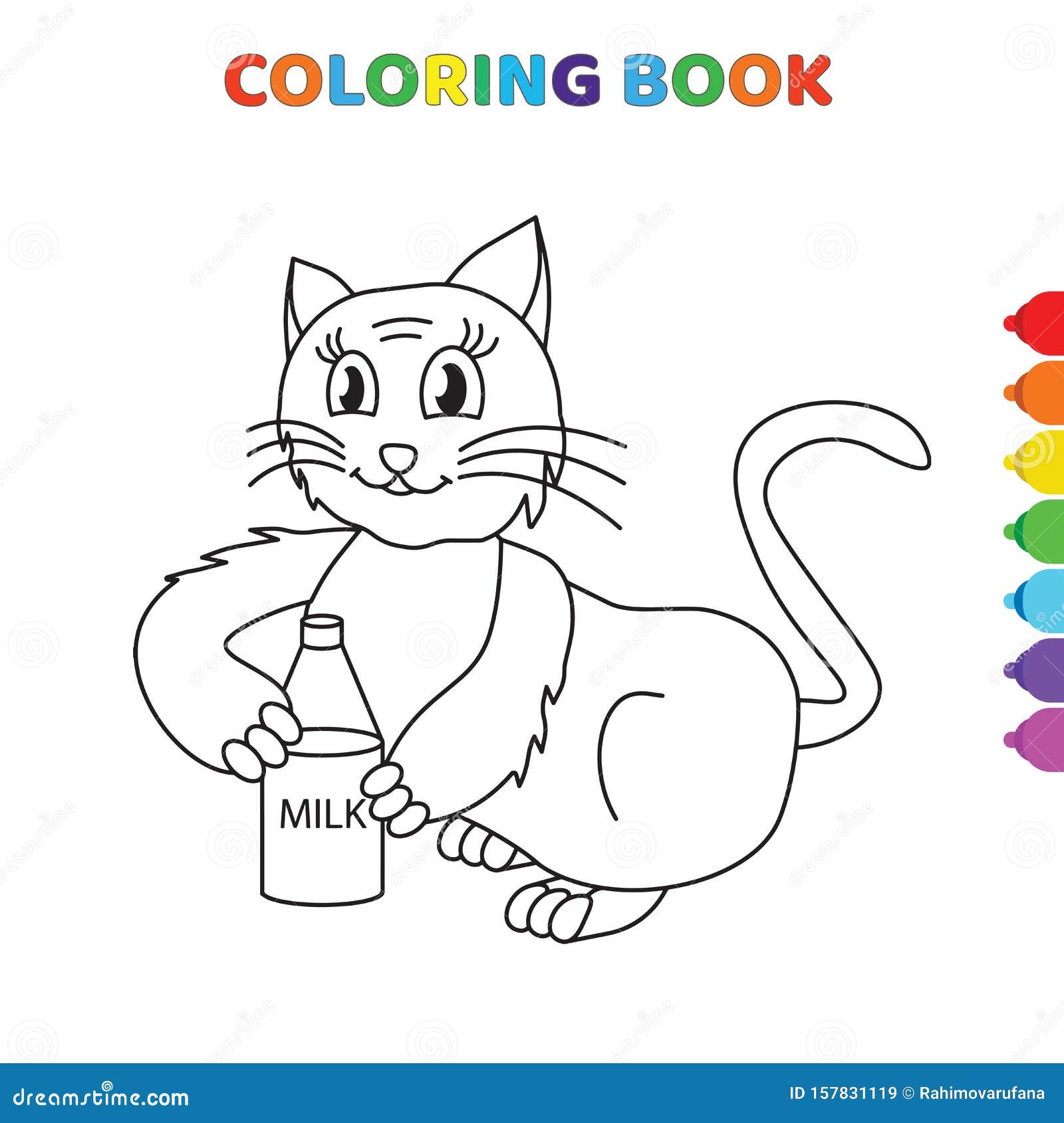 Vetores e ilustrações de Gato bonito desenhos animados criancas