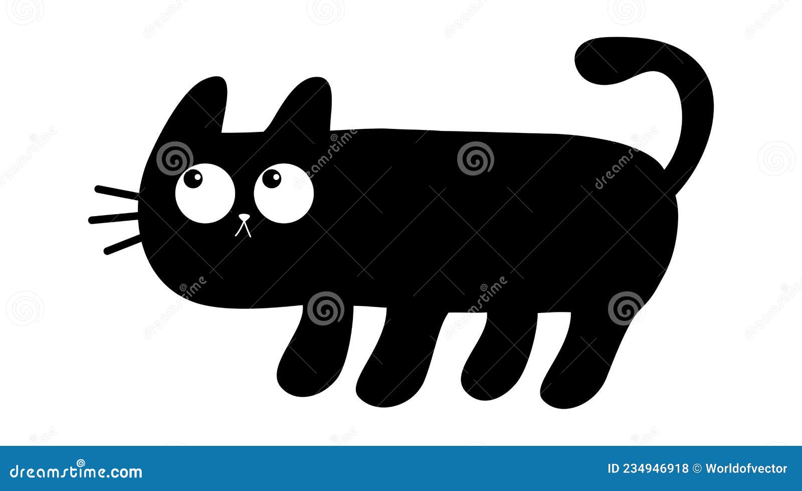 ilustração em vetor gato kawaii fofo de gatinho feliz dos desenhos