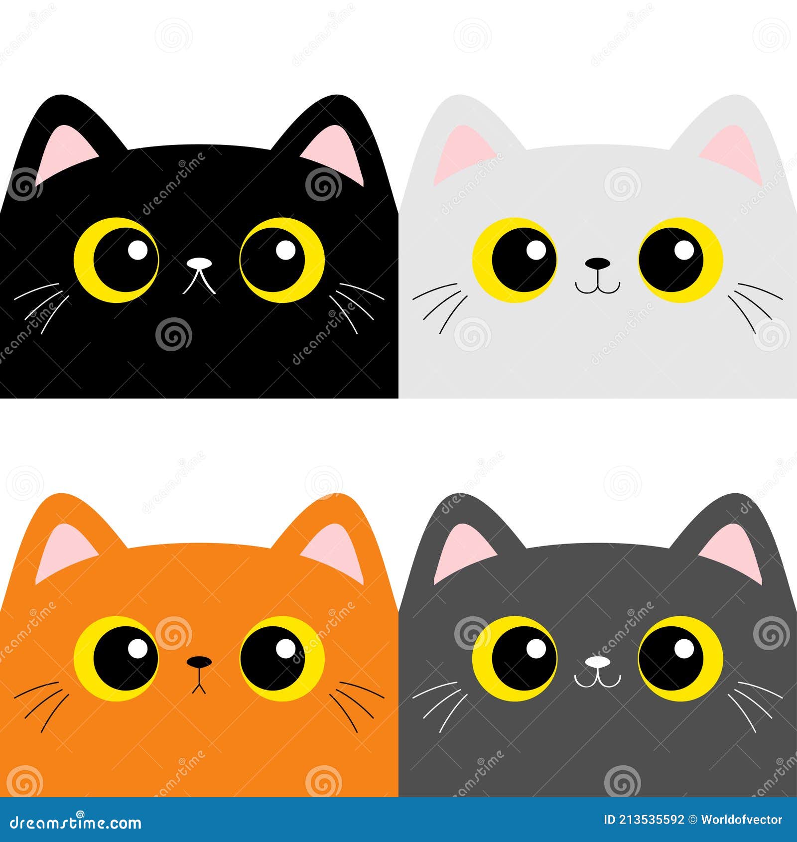 Gato Gatito Cuadrado Cabeza Cara Conjunto. Lindo Personaje De Dibujos Animados. Kawaii Bebé Animal De Compañía. Orejas Rosadas Nar Ilustración del Vector - Ilustración de bebé, amor: 213535592 Gato Gatito Cuadrado Cabeza Cara Conjunto. Lindo Personaje De Dibujos Animados. Kawaii Bebé Animal De Compañía. Orejas Rosadas Nar Ilustración del Vector - Ilustración de bebé, amor: 213535592