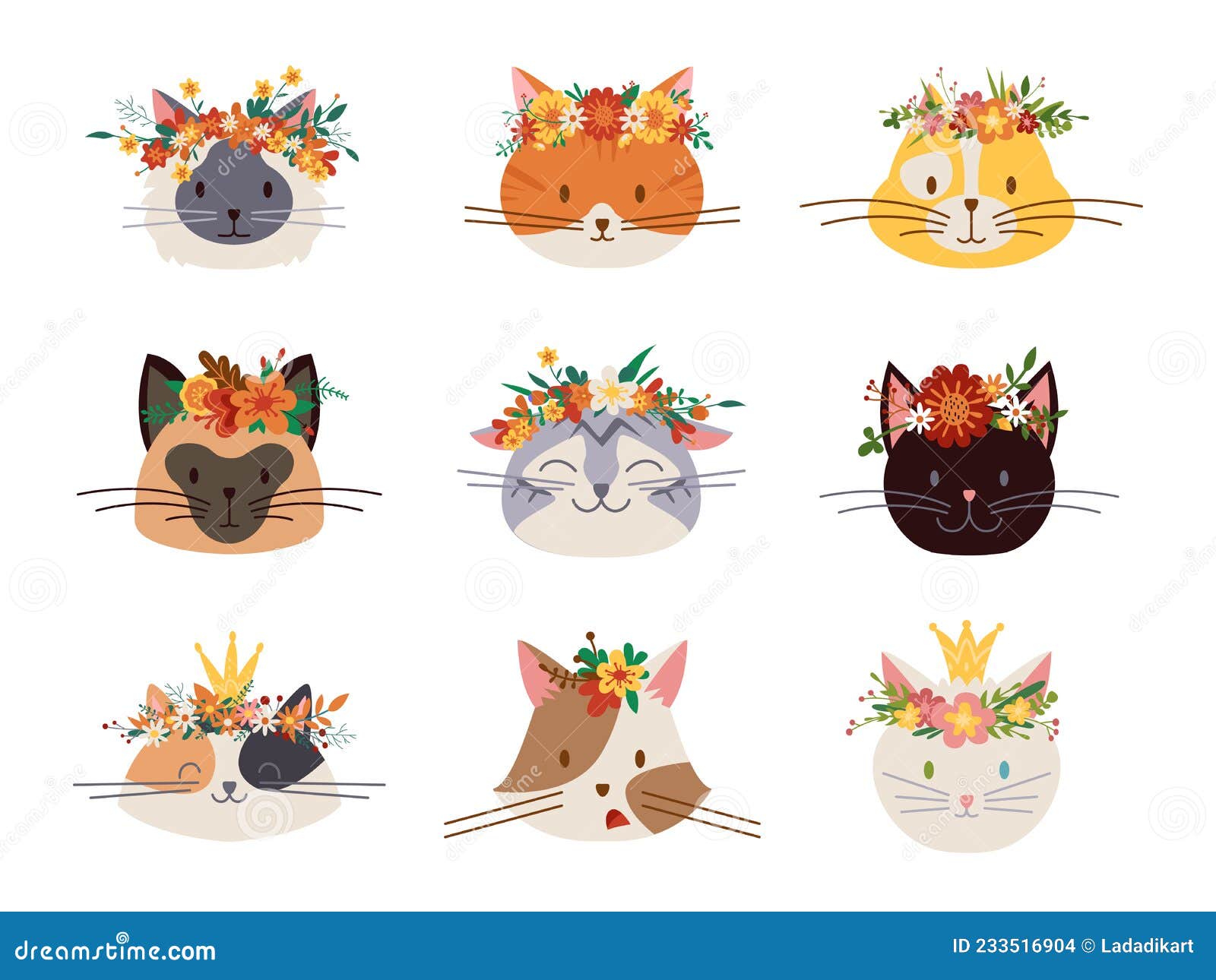 Cabeça de gato fofa logotipo dos desenhos animados cabeça de gato