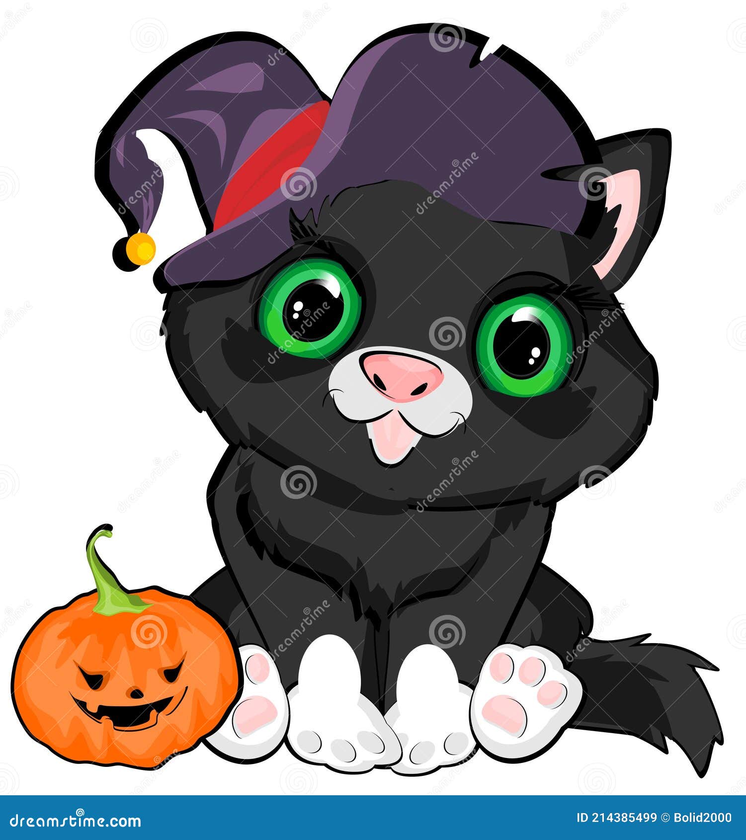 Gato negro de halloween stock de ilustración. Ilustración de lindo - 214385499 Gato negro de halloween stock de ilustración. Ilustración de lindo - 214385499