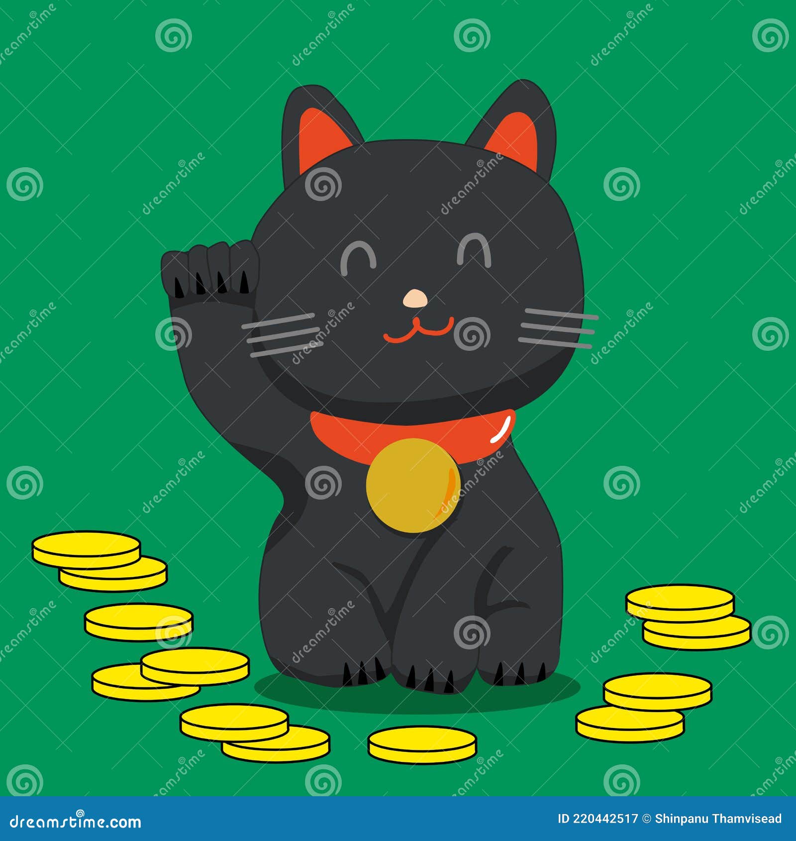 Vectores e ilustraciones de Gato suerte chino para descargar gratis