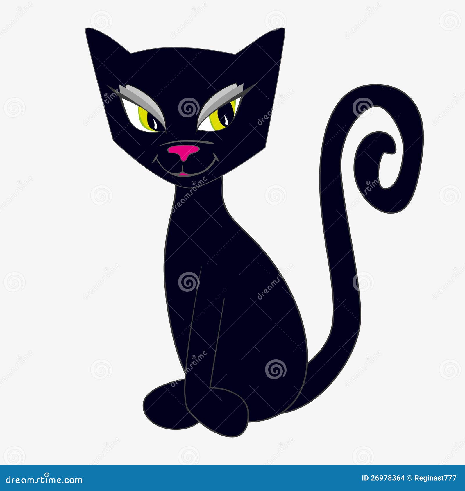 Gatos Vetores e Ilustrações Royalty-Free - iStock  Gato negro dibujo, Gatos  animados tiernos, Gatos bonitos