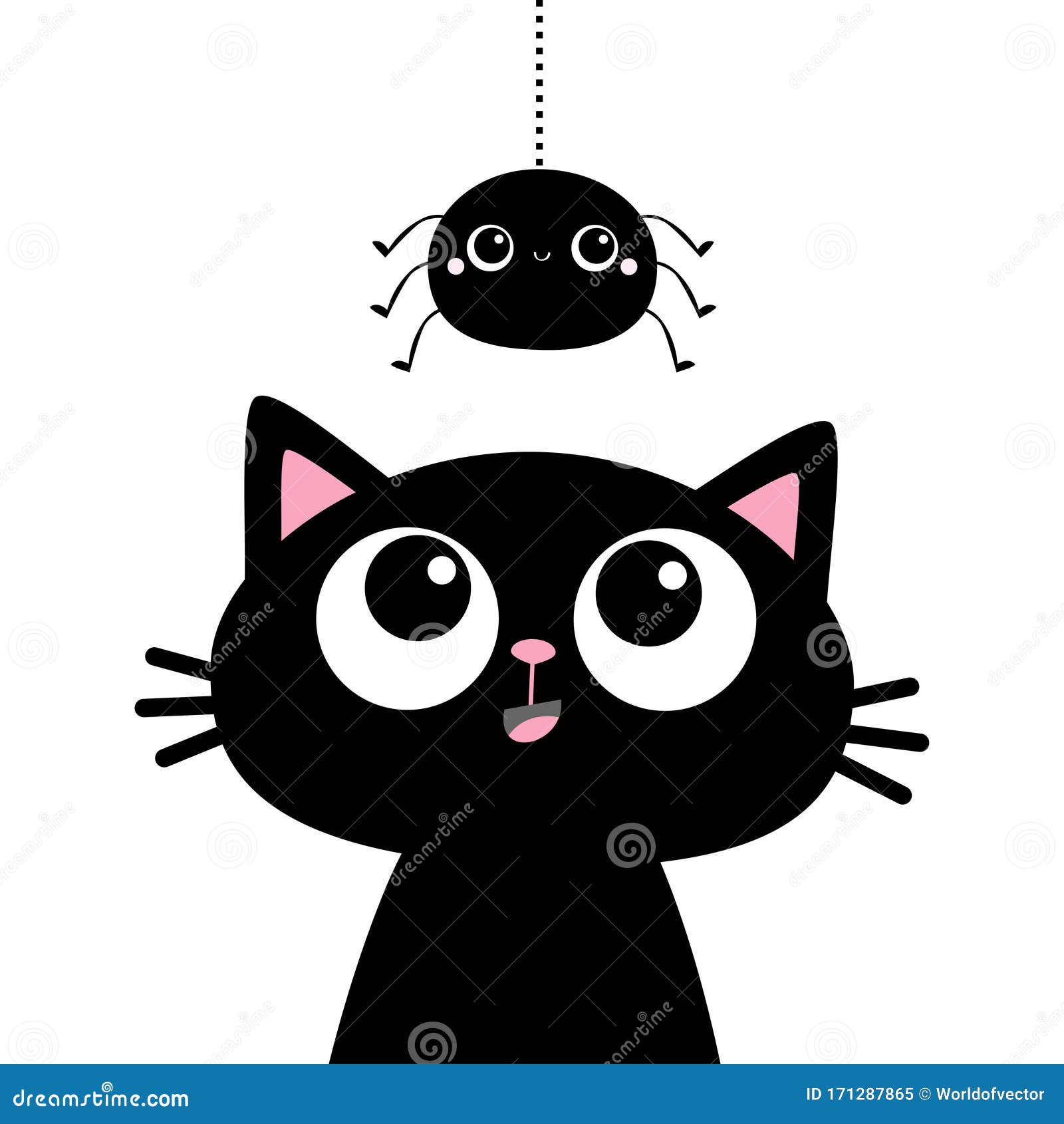 Gatos Vetores e Ilustrações Royalty-Free - iStock  Gato negro dibujo, Gatos  animados tiernos, Gatos bonitos