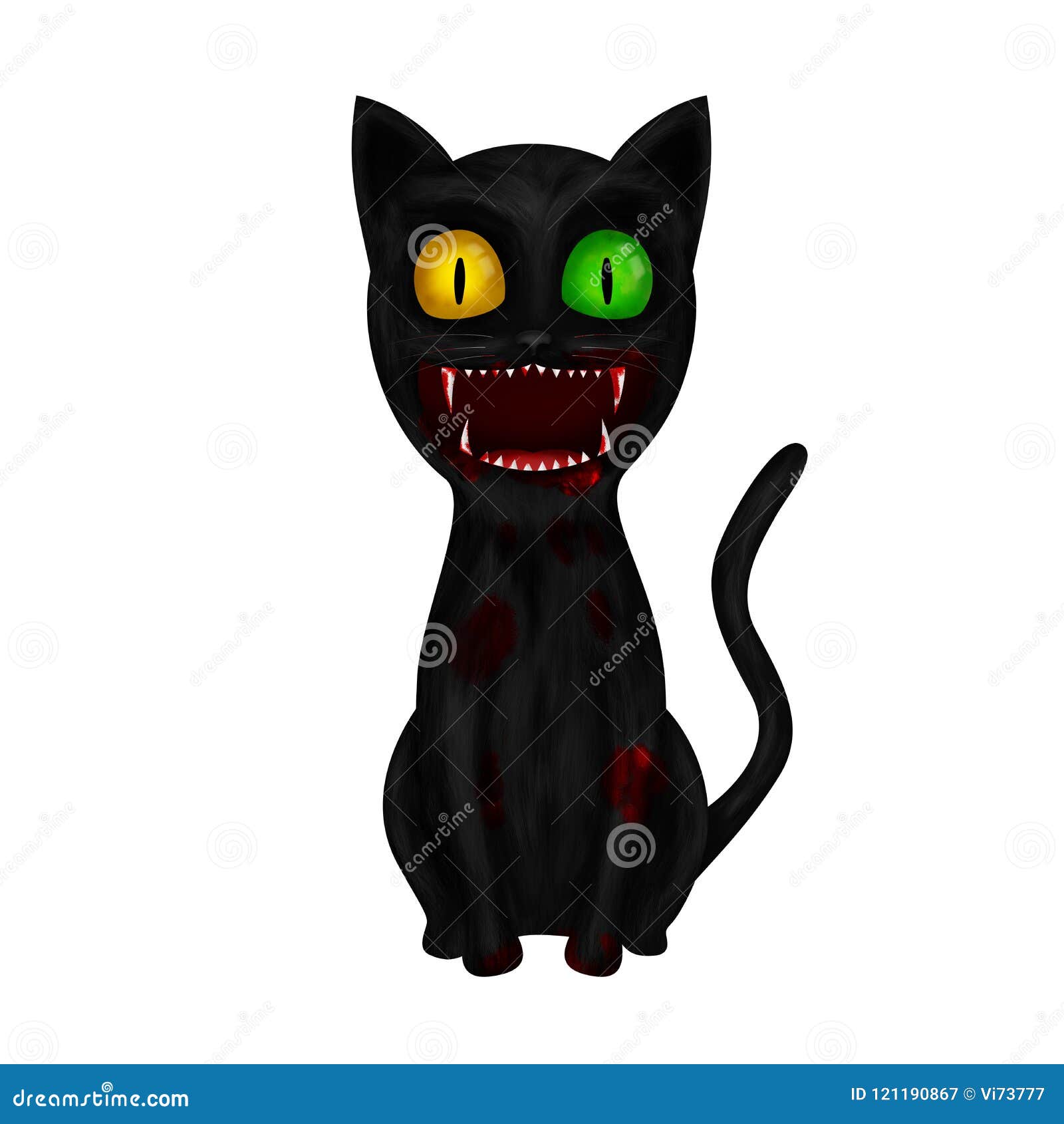Grupo Da Coleção Do Gato Preto Dos Desenhos Animados Ilustração do Vetor -  Ilustração de horror, luta: 126375868