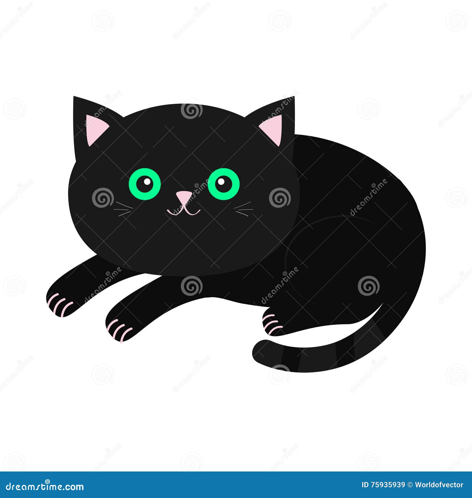 Gato preto dos desenhos animados. livro de cores do gato wicth. educação  para colorir para crianças. feliz jogo de halloween. vetor