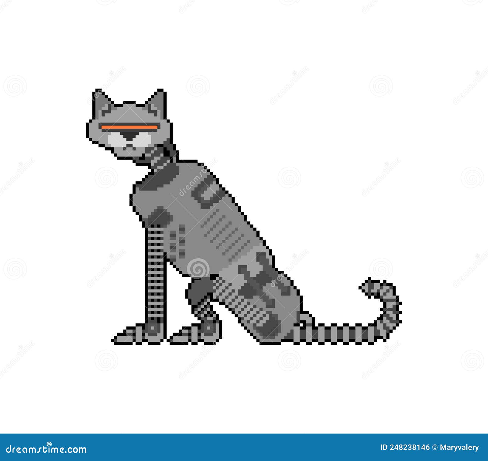 Gato animal ilustração de pixel art