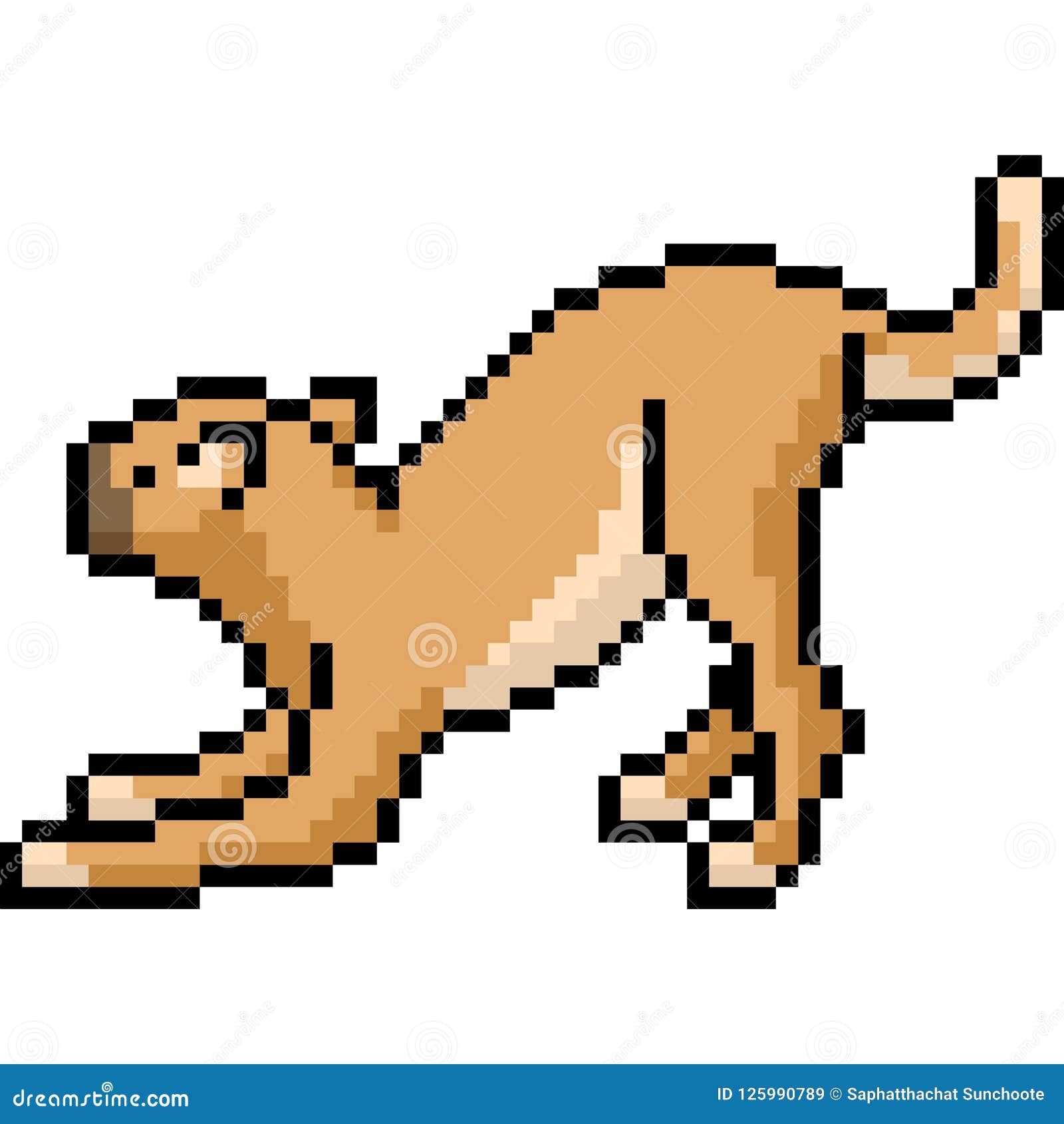 Vetor de gato em estilo pixel art