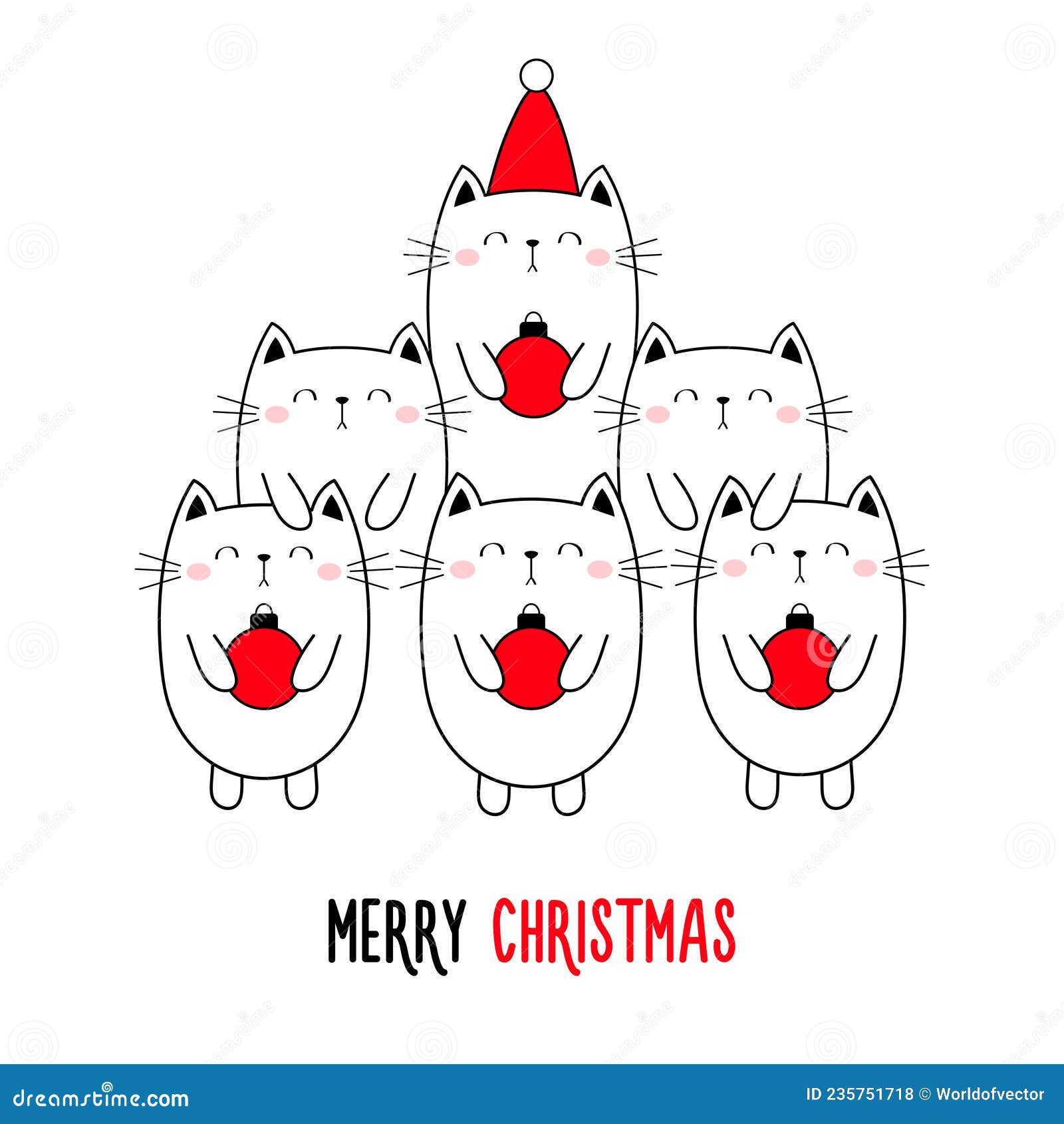 Vetores de Árvore De Natal Kawaii Dos Desenhos Animados Com Cara