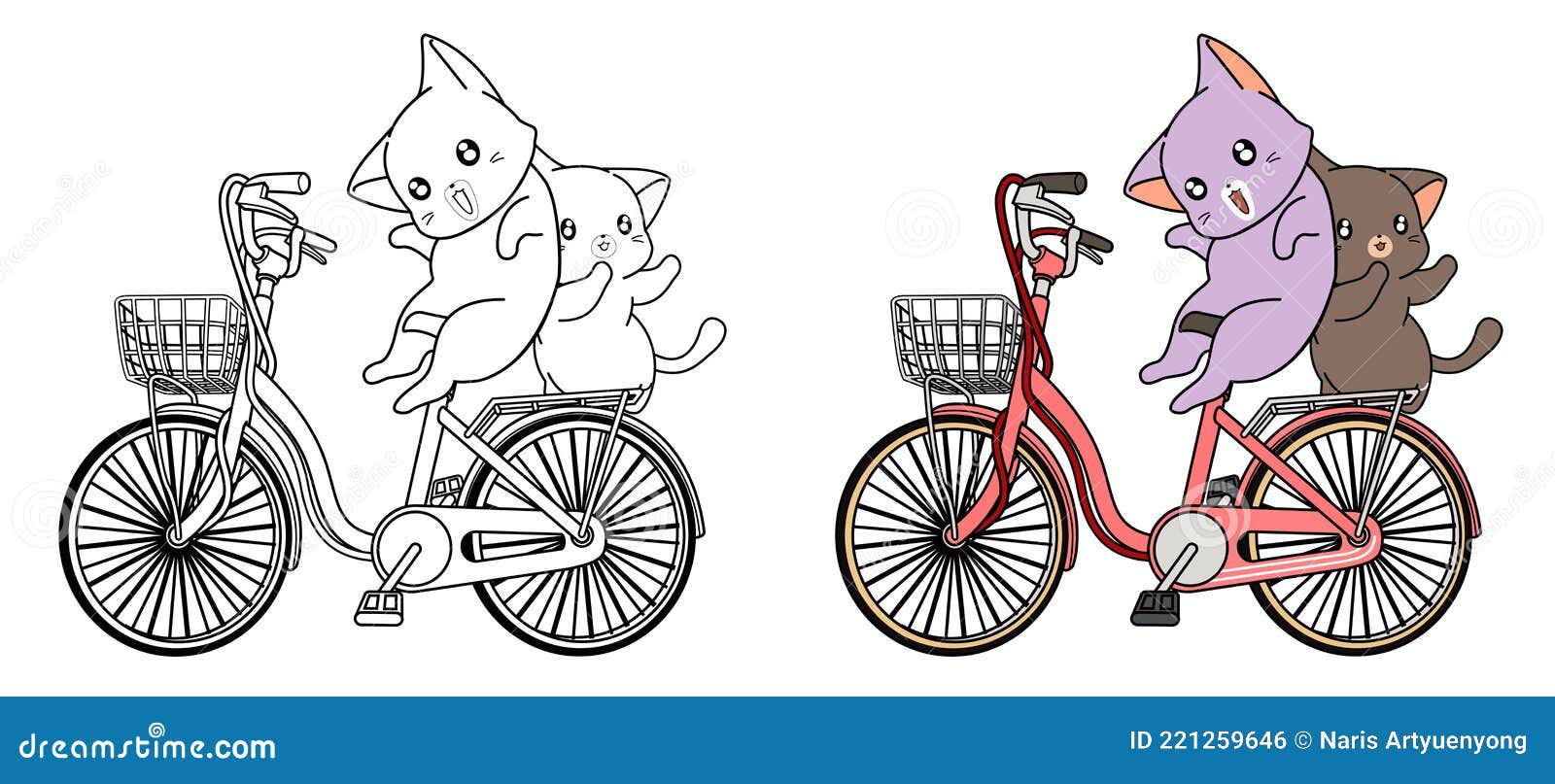 gatos bonitos e desenhos de motos para colorir para crianças