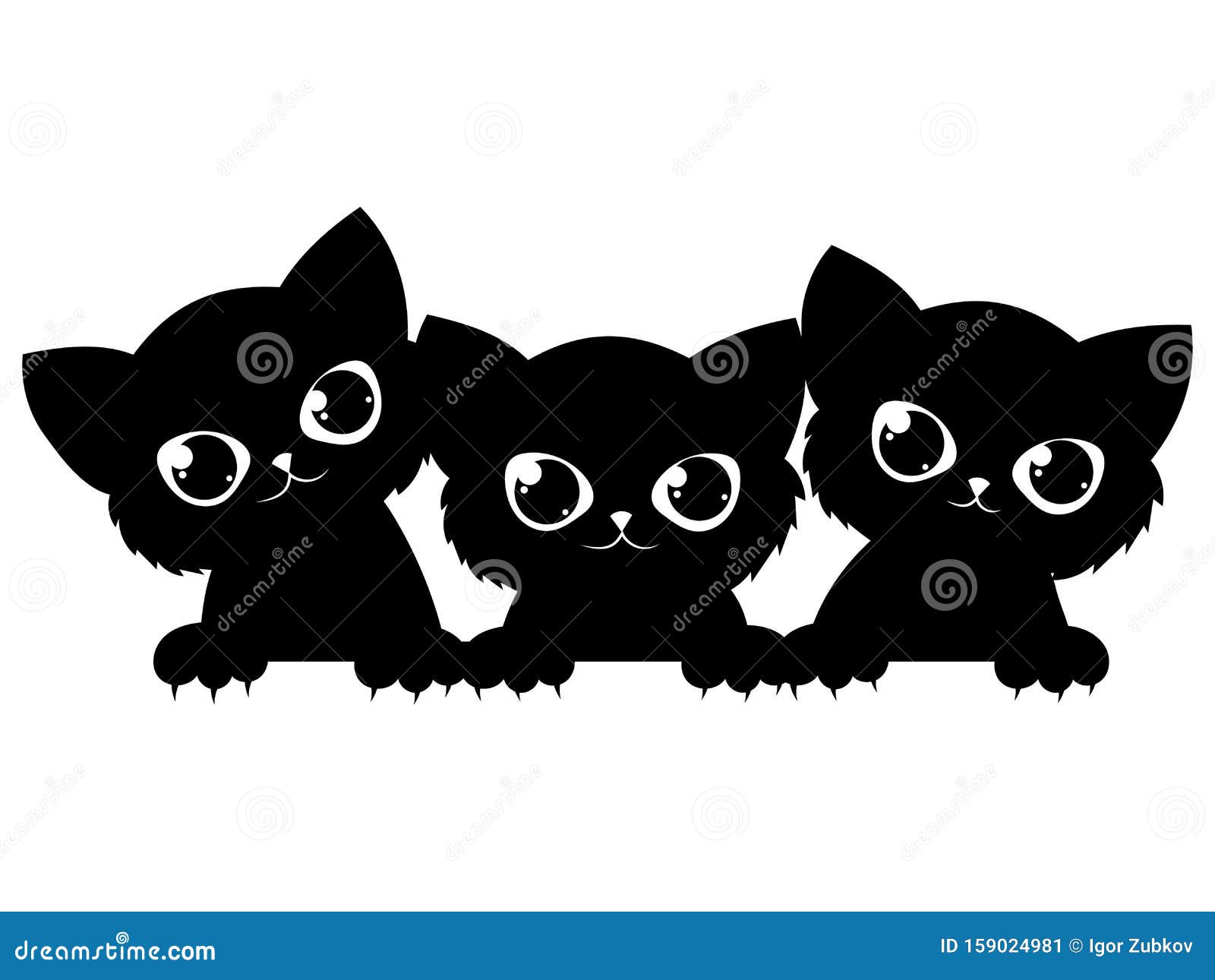 Gatos Pretos Olhando Pela Janela. Gatos Dos Desenhos Animados Olham Para  Fora Da Janela. Ilustração Vetorial Branca Preta Para Crianças. Tatuagem.  Royalty Free SVG, Cliparts, Vetores, e Ilustrações Stock. Image 130323940