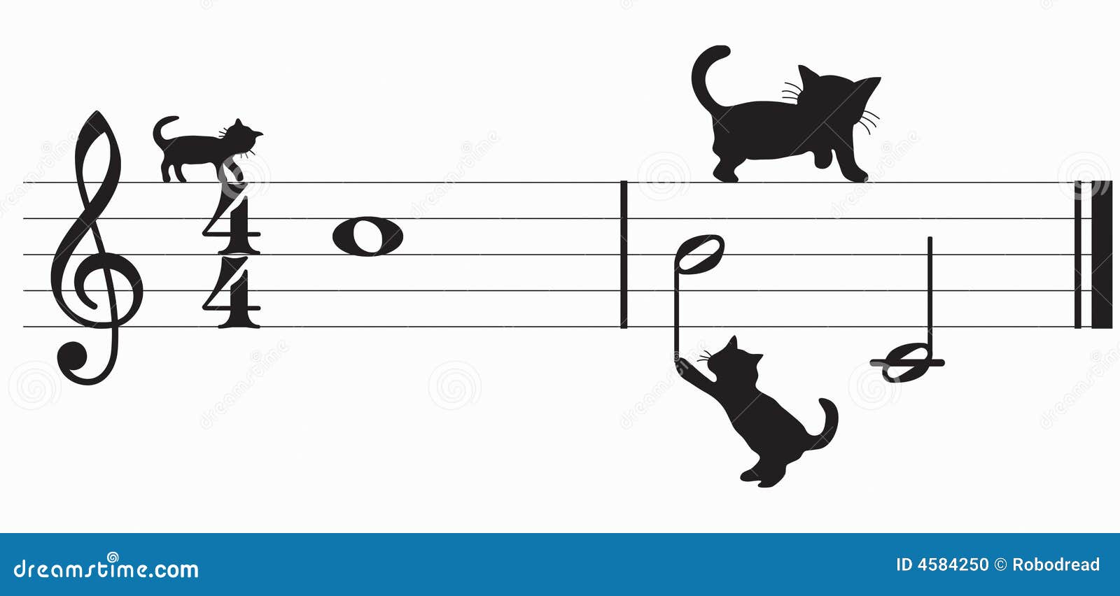 Gatti e musica di vettore Pastime concerto