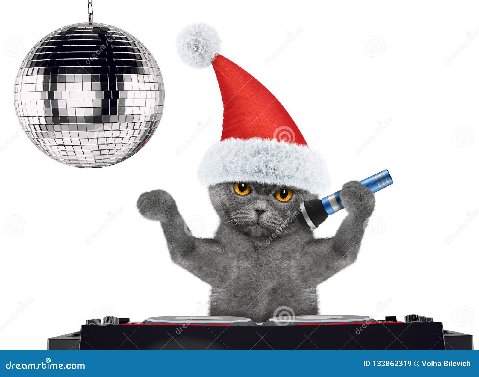 Canzoni Di Natale Karaoke.Gatto Sveglio In Cappelli Di Natale Che Canta Con Il Microfono Una Canzone Di Karaoke Isolato Su Bianco Immagine Stock Immagine Di Abbraccio Microfono 133862319