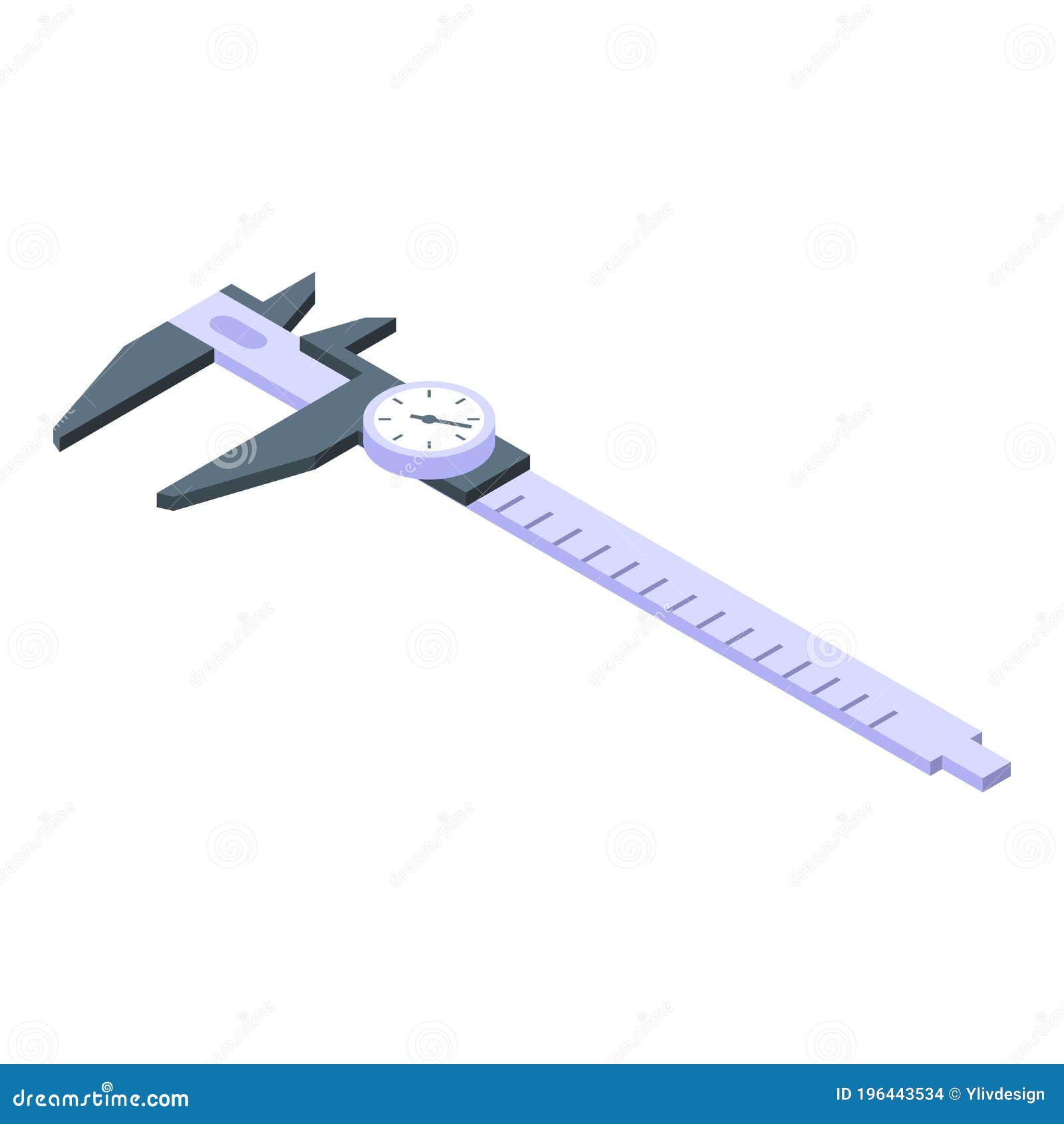 Gauge Caliper Icon, Isometric Style Stock Vector Illustration of