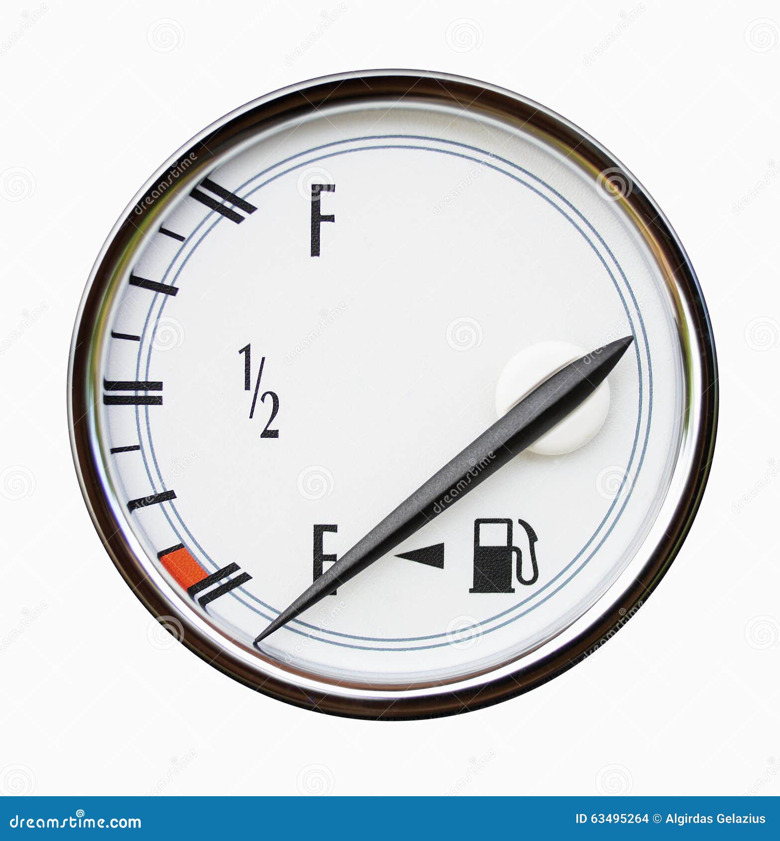 Gauge of Level of Fuel in the Car Stock Illustration Illustration of