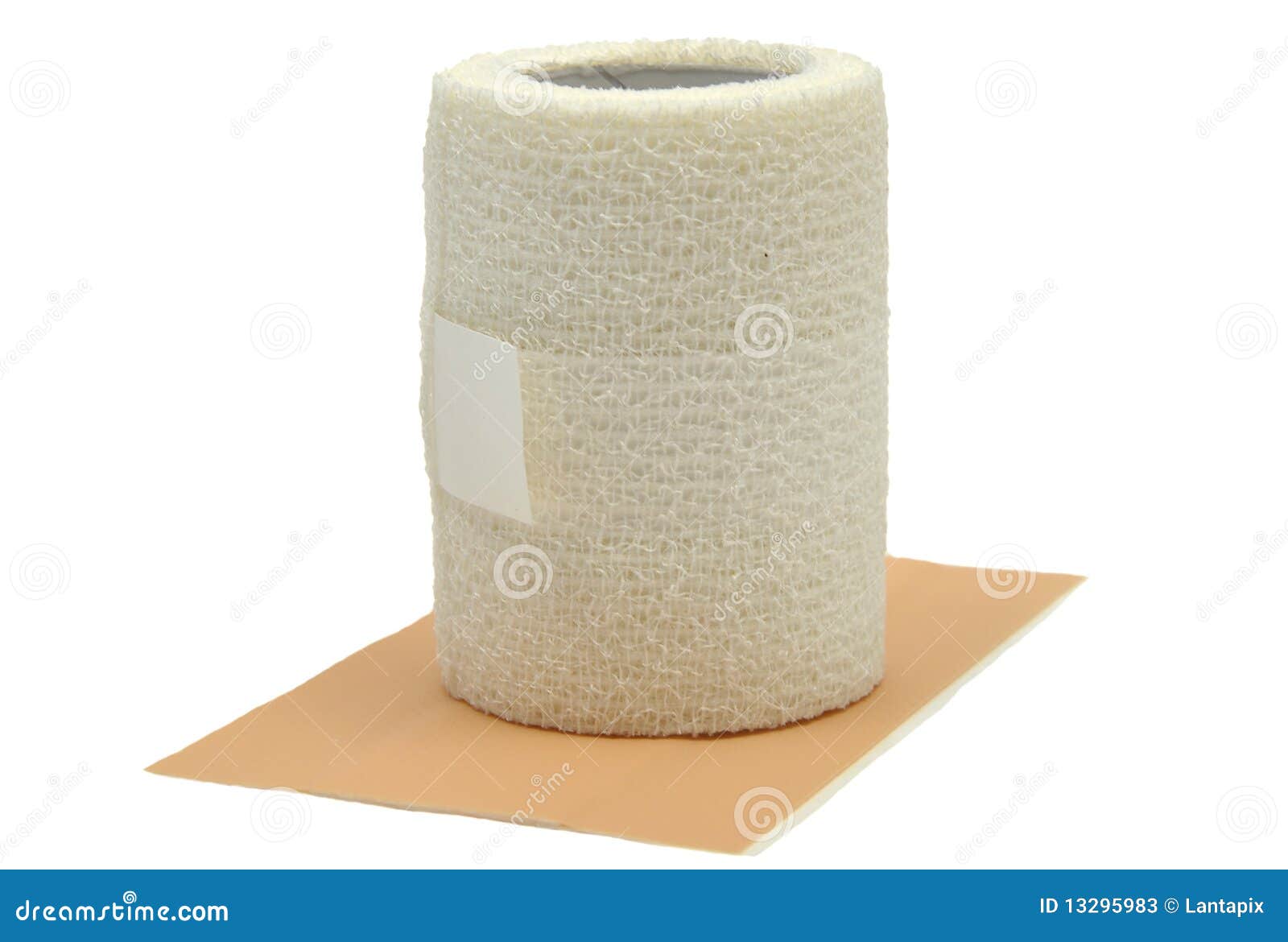 Gauze Bandage on Sticking Plaster Stock Image Image of role, white