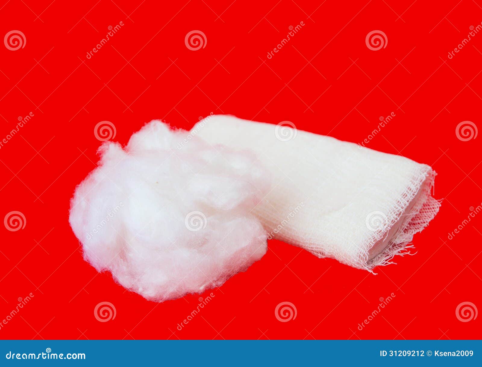 Gauze with cotton wool stock photo. Image of healthcare 31209212