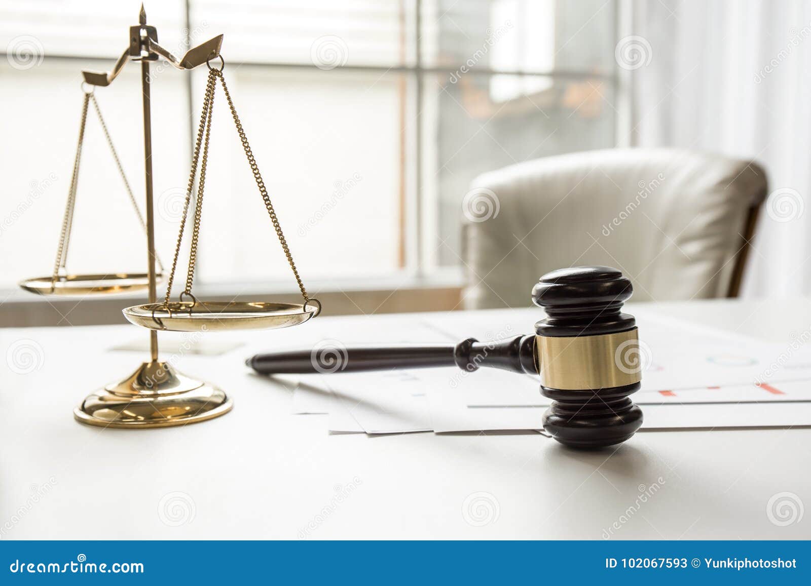 gavel in courtroom working office of lawyer