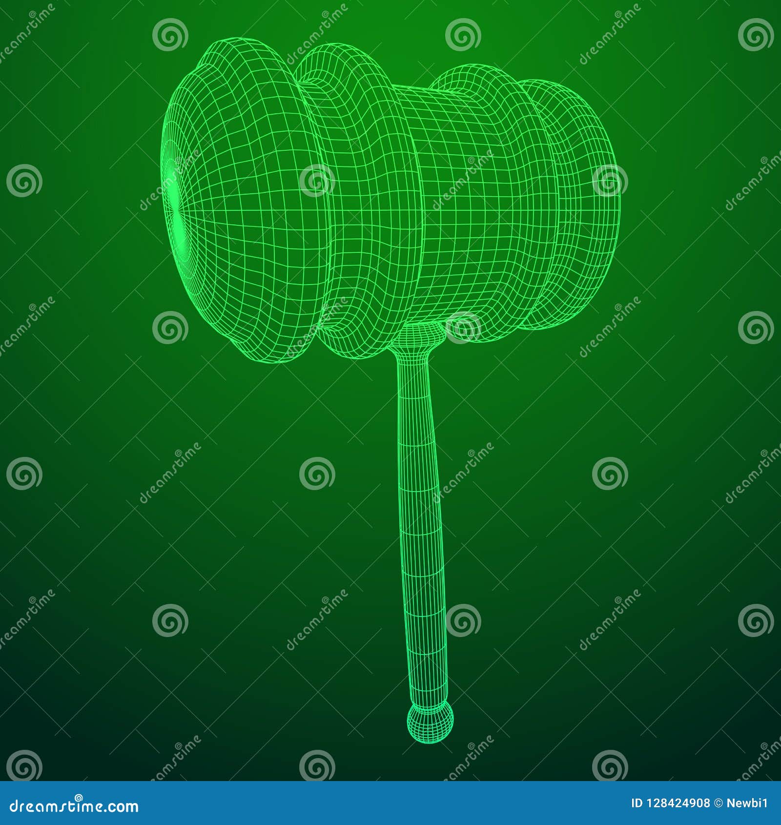 Gavel, Hammer of Judge or Auctioneer Stock Vector Illustration of