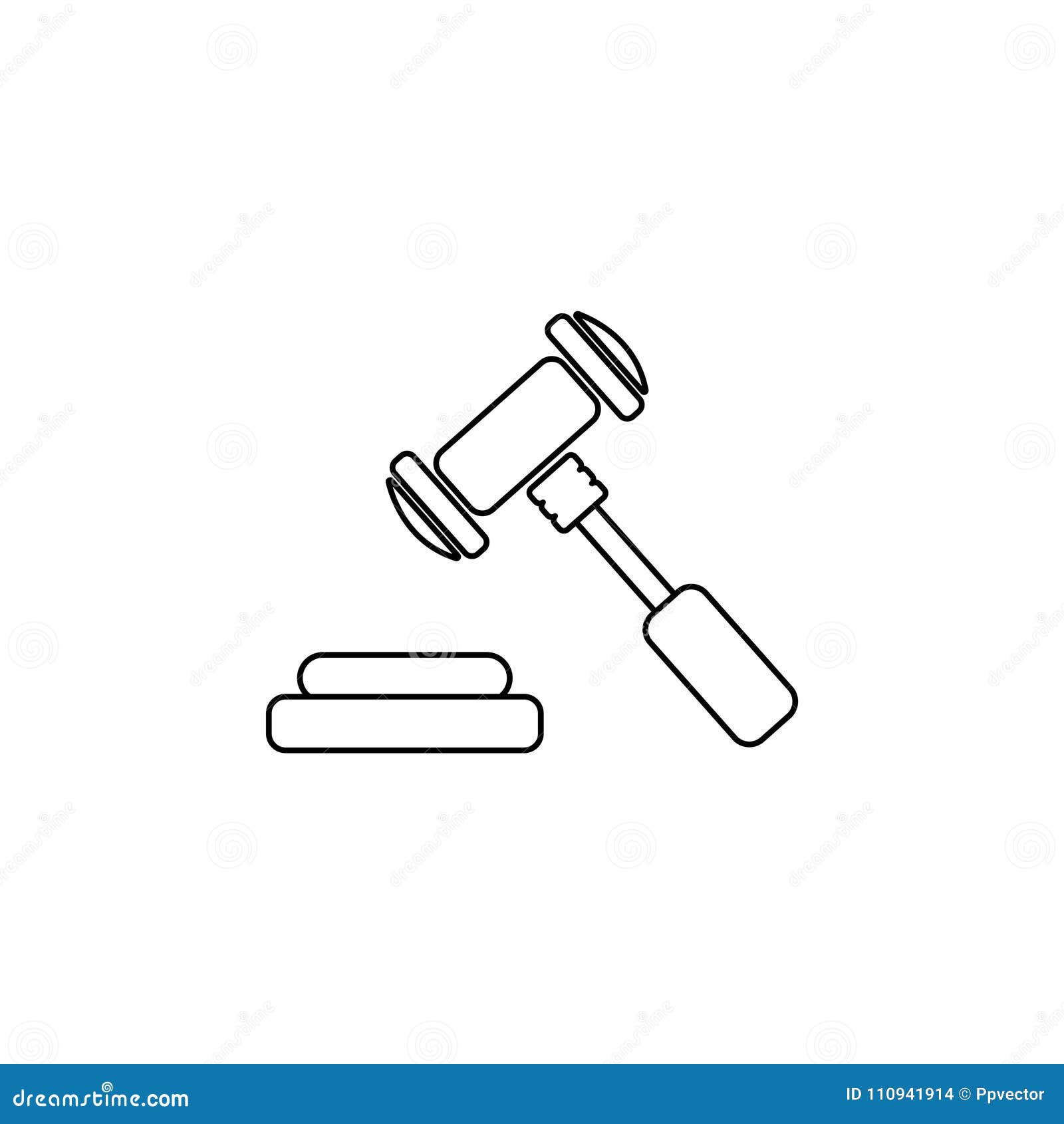 Gavel line icon. vector stock vector. Illustration of courthouse