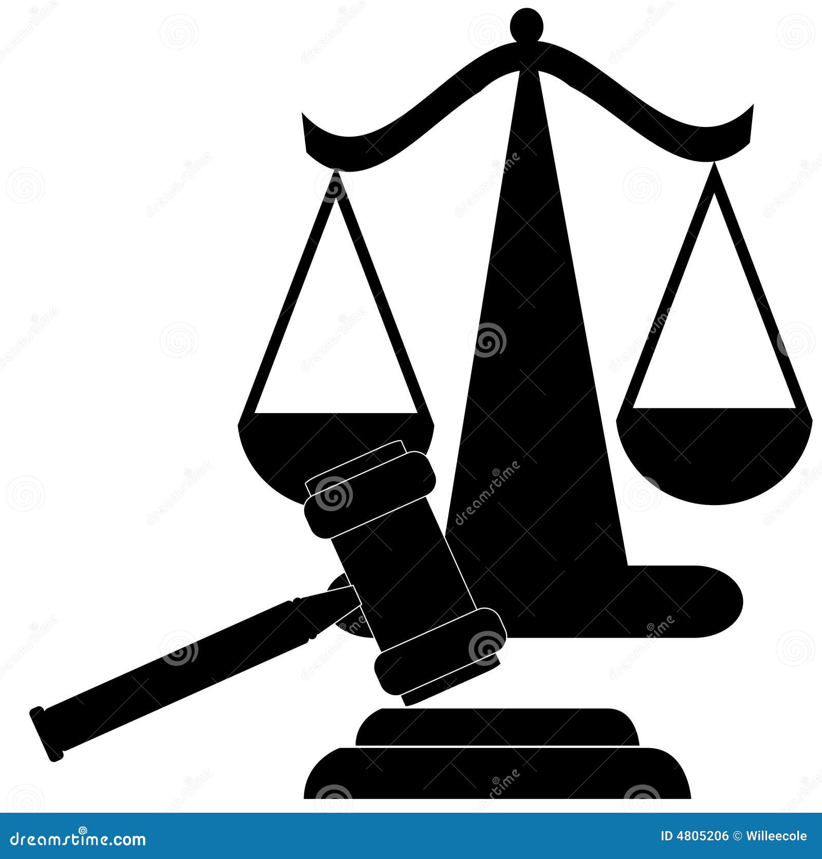 Gavel and Scales of Justice Stock Vector - Illustration of lawyer