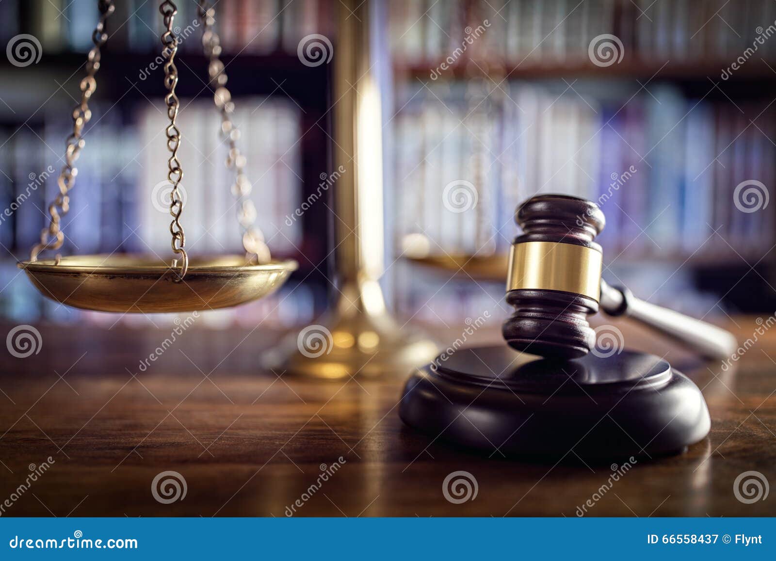 gavel, scales of justice and law books