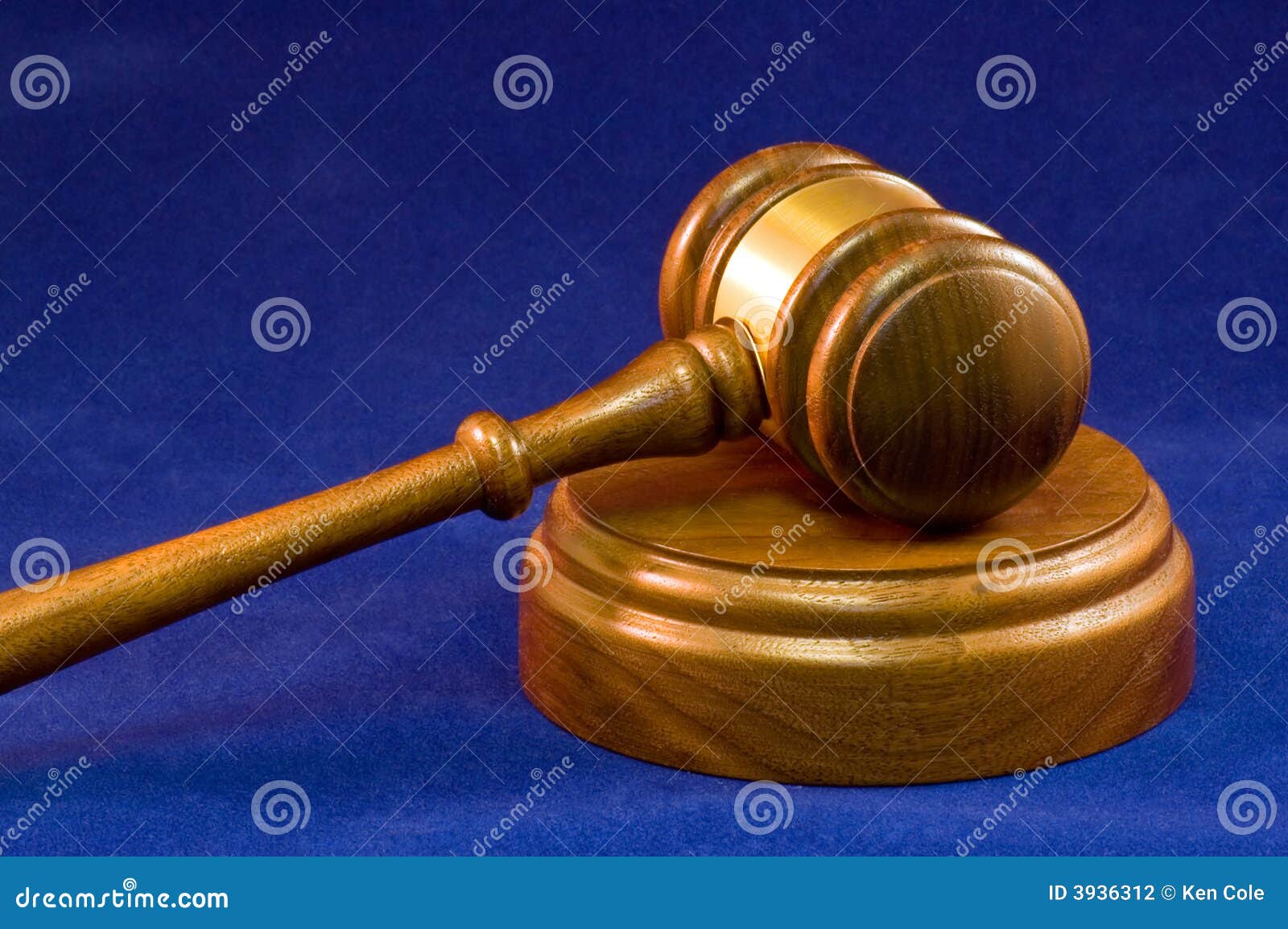 gavel and wooden block