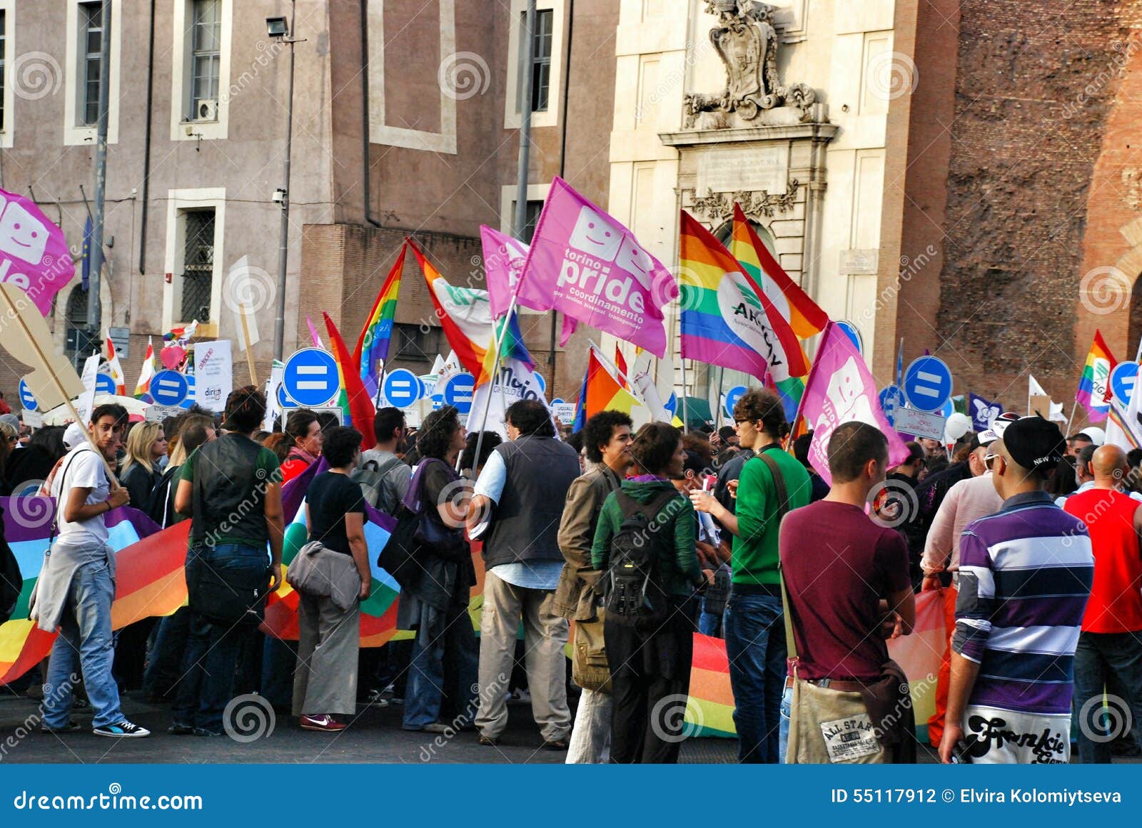 Gay pride in Rome, Italy editorial photography. Image of celebrate ...