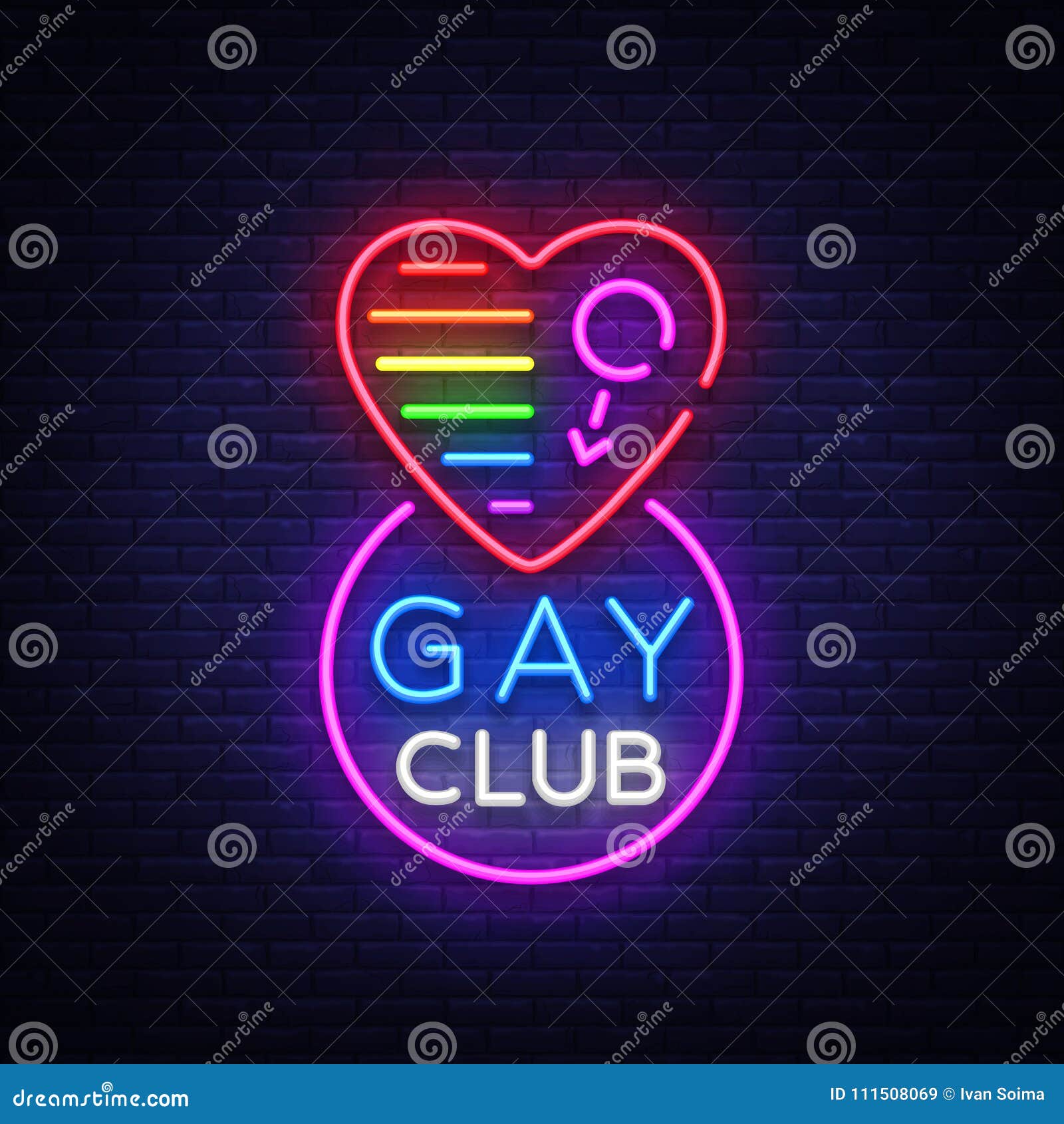 Gay Club Neon Sign. Logo in Neon Style, Light Banner, Billboard, Night  Bright Advertising for Gay Club, Lgbt, Party, Gay Stock Vector -  Illustration of club, homosexual: 111508069