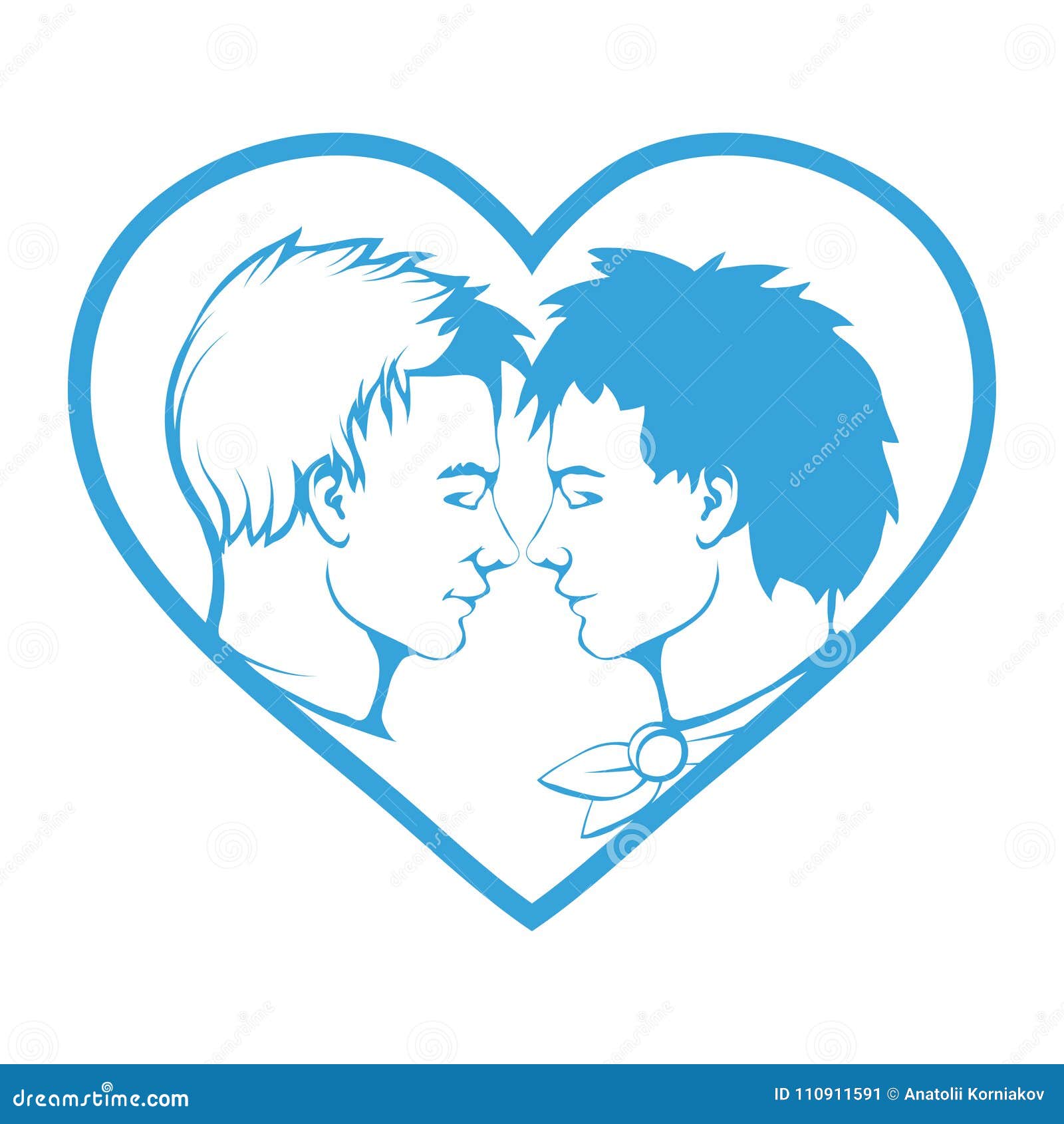 Gay Couple Lgbt Pride Stock Vector Illustration Of Person 110911591