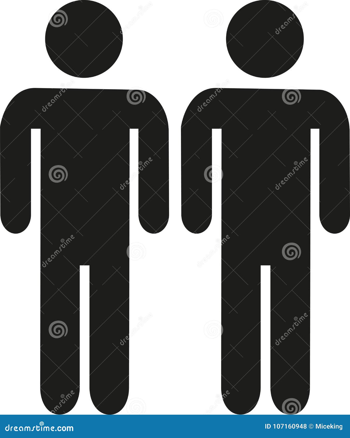 Gay Couple Pictogram Stock Vector Illustration Of Romantic 107160948