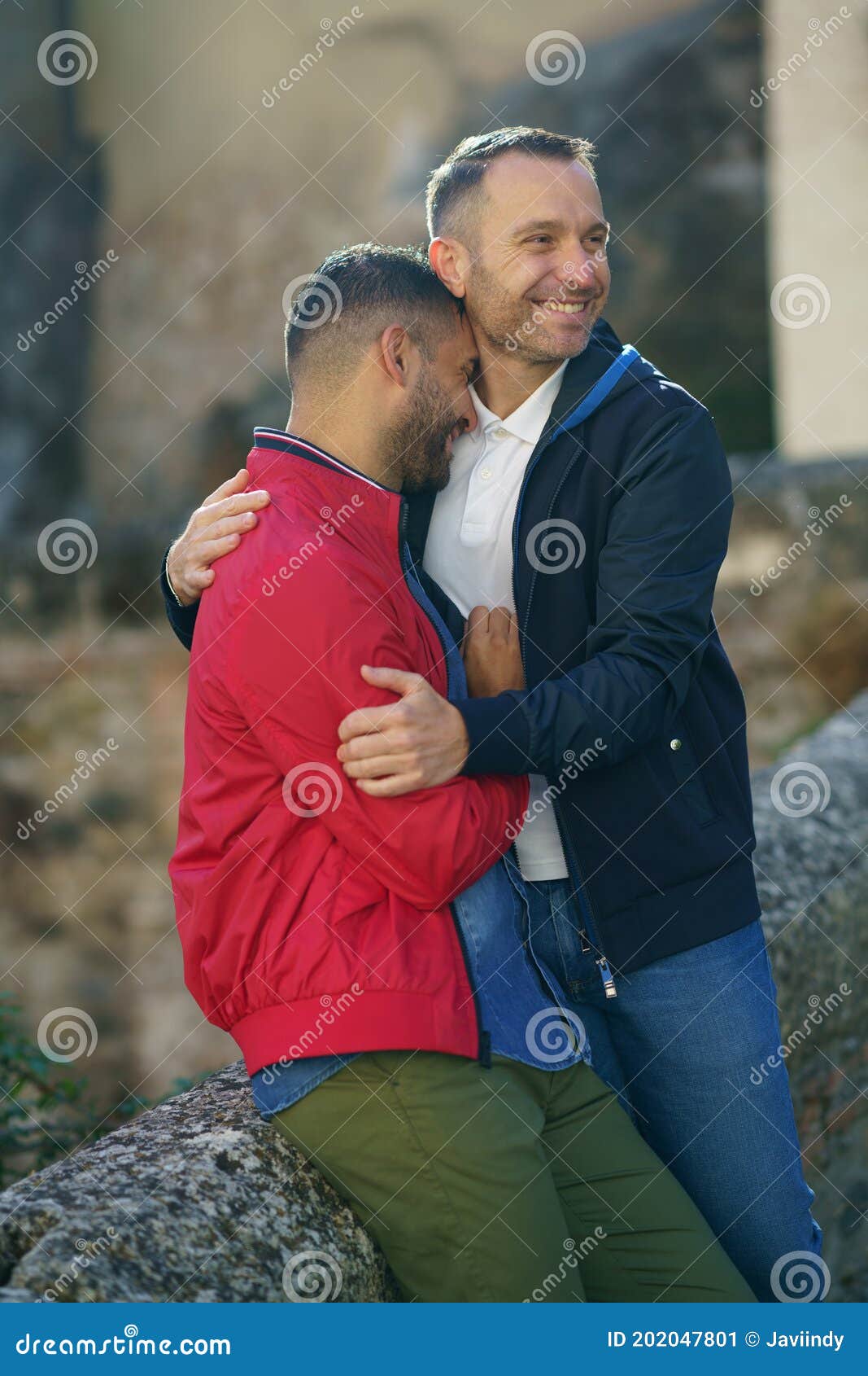 Gay Couple In A Romantic Moment Outdoors Stock Image Image Of Caucasian Granada 202047801