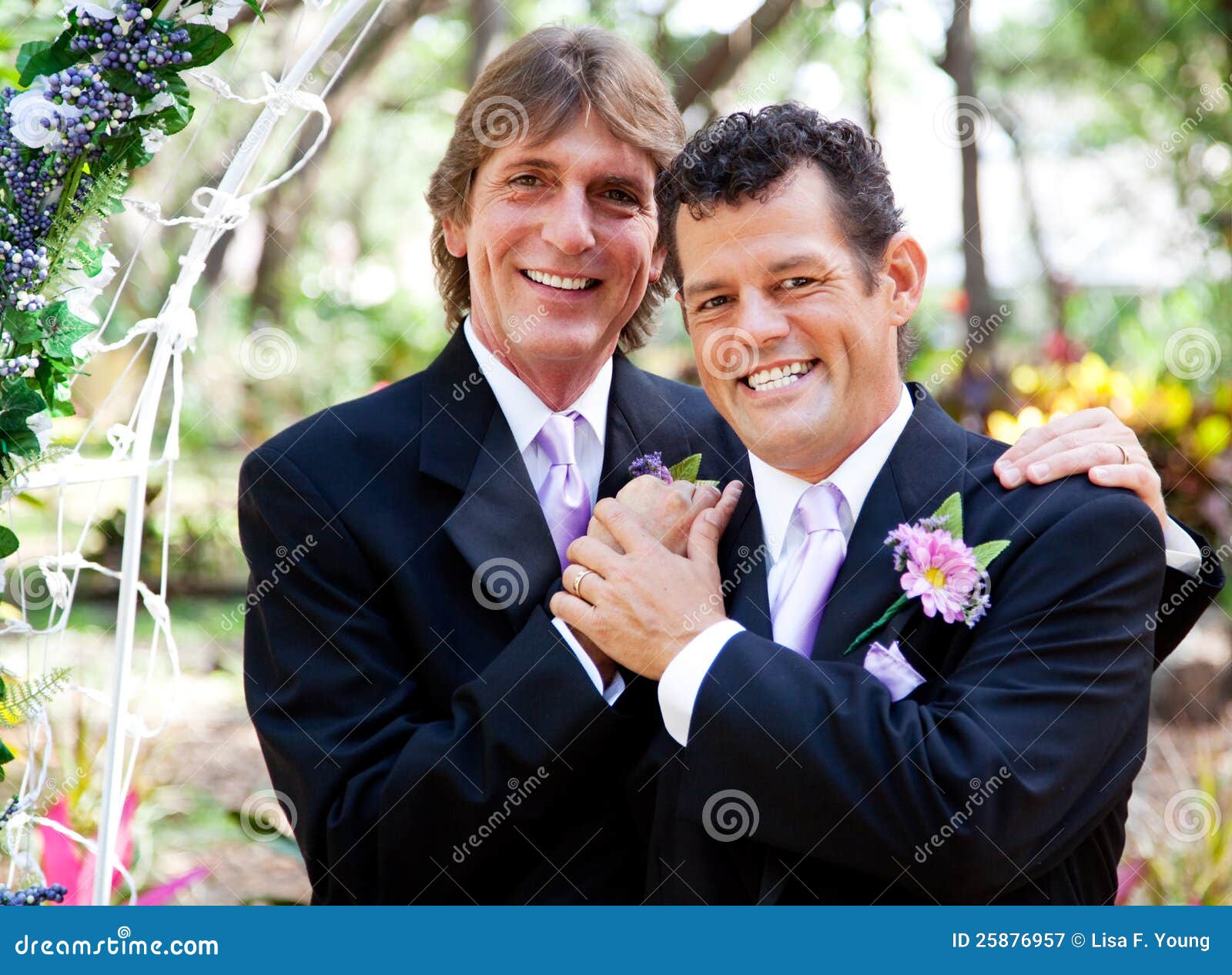 gay couple - wedding portrait