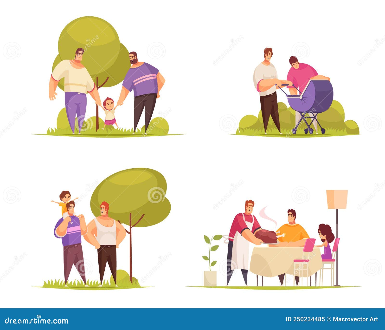 Gay Families Design Concept Stock Vector Illustration Of Concept