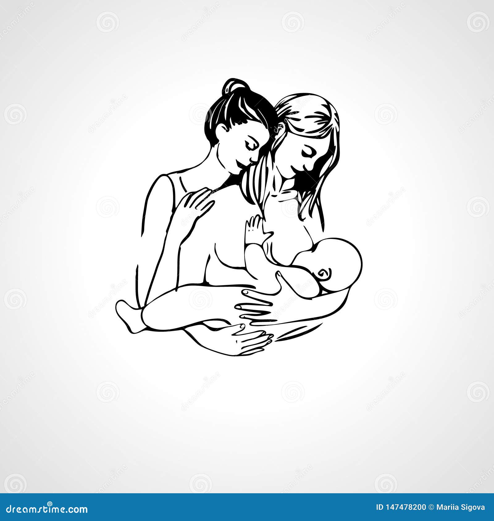Lesbians Breastfeeding Each Other