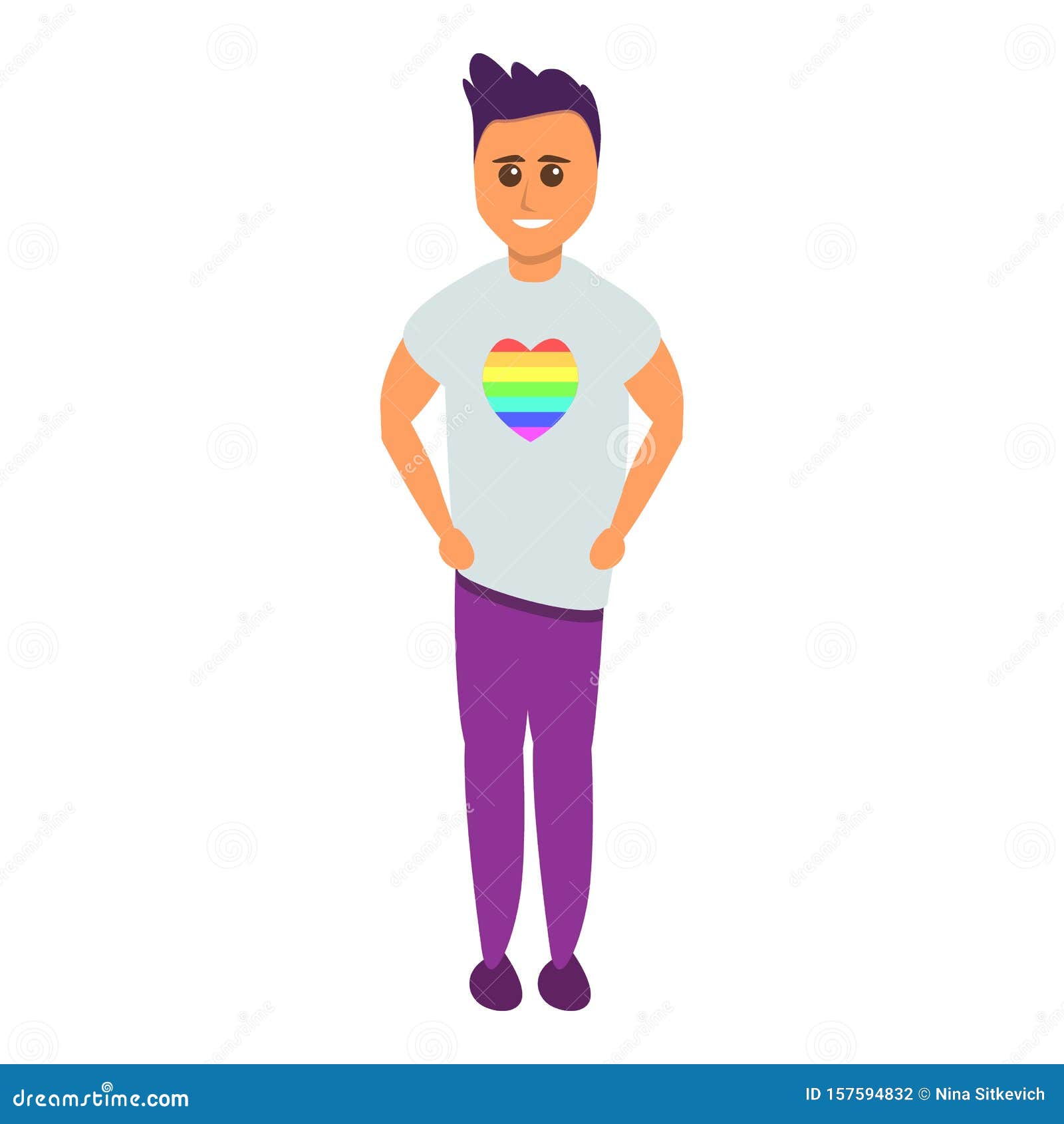 Gay Man Icon, Cartoon Style Stock Vector - Illustration of cartoon, icon:  157594832