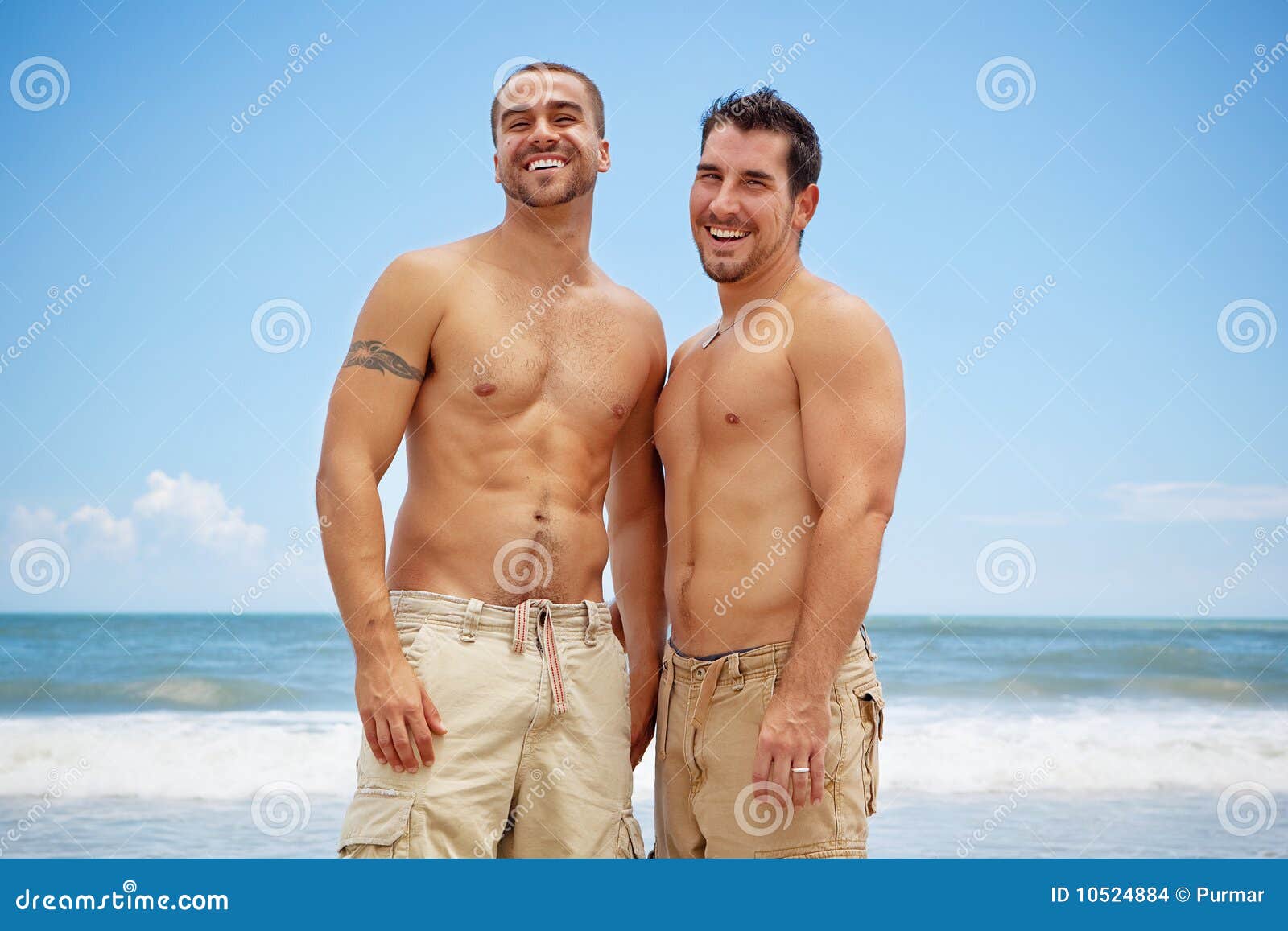 gay men at the beach