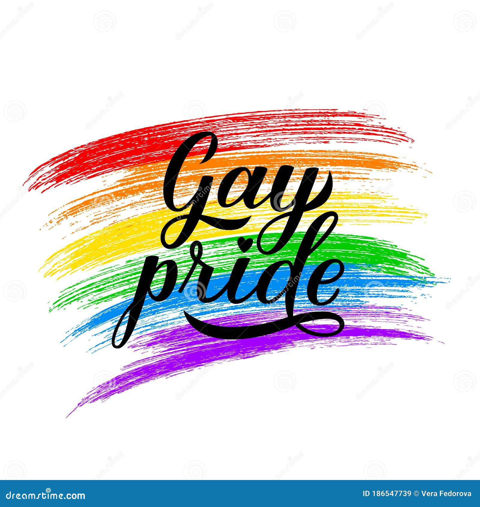 Gay Pride Calligraphy Hand Lettering Isolated On White Pride Day Month Parade Concept Lgbt