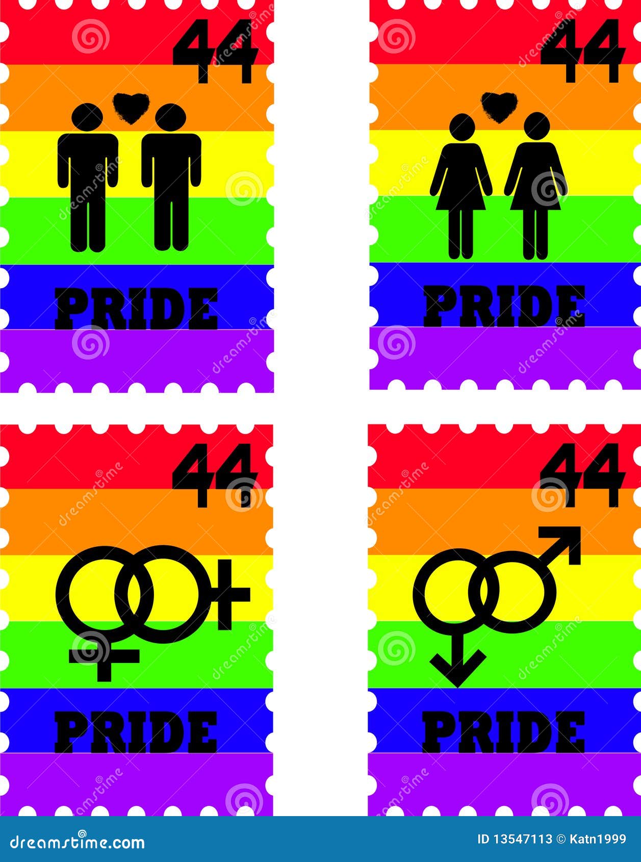 Gay Pride Stamps Stock Image 13547113