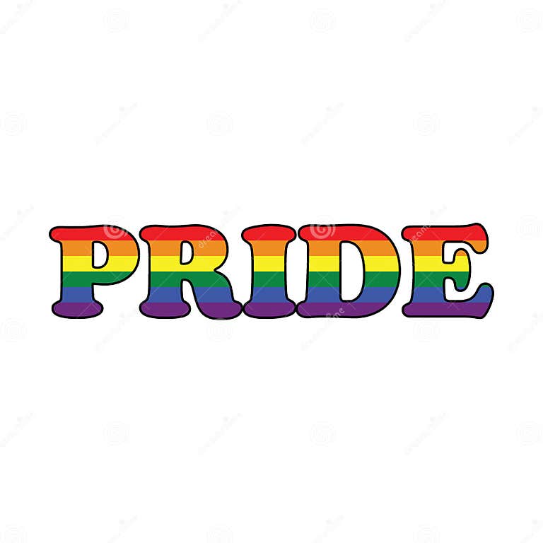Gay Lgbt Pride Text Rainbow Pride Icon Stock Vector Illustration Of Pattern Lesbian 184508775