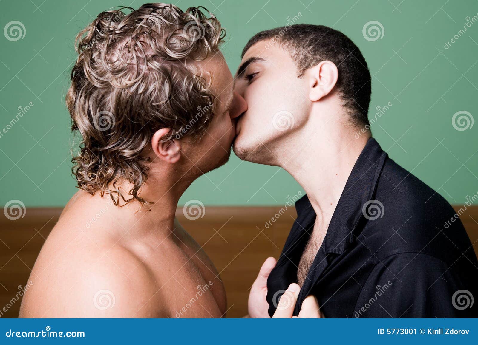 Men kissing boobies