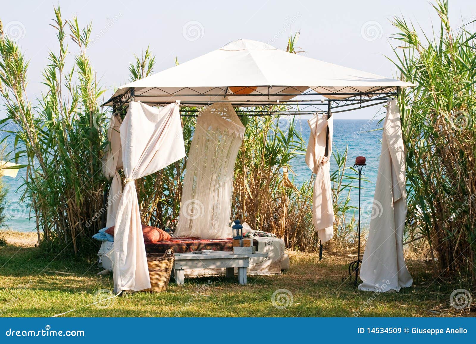 Gazebo on the beach stock image. Image of vacation, gazebo 14534509