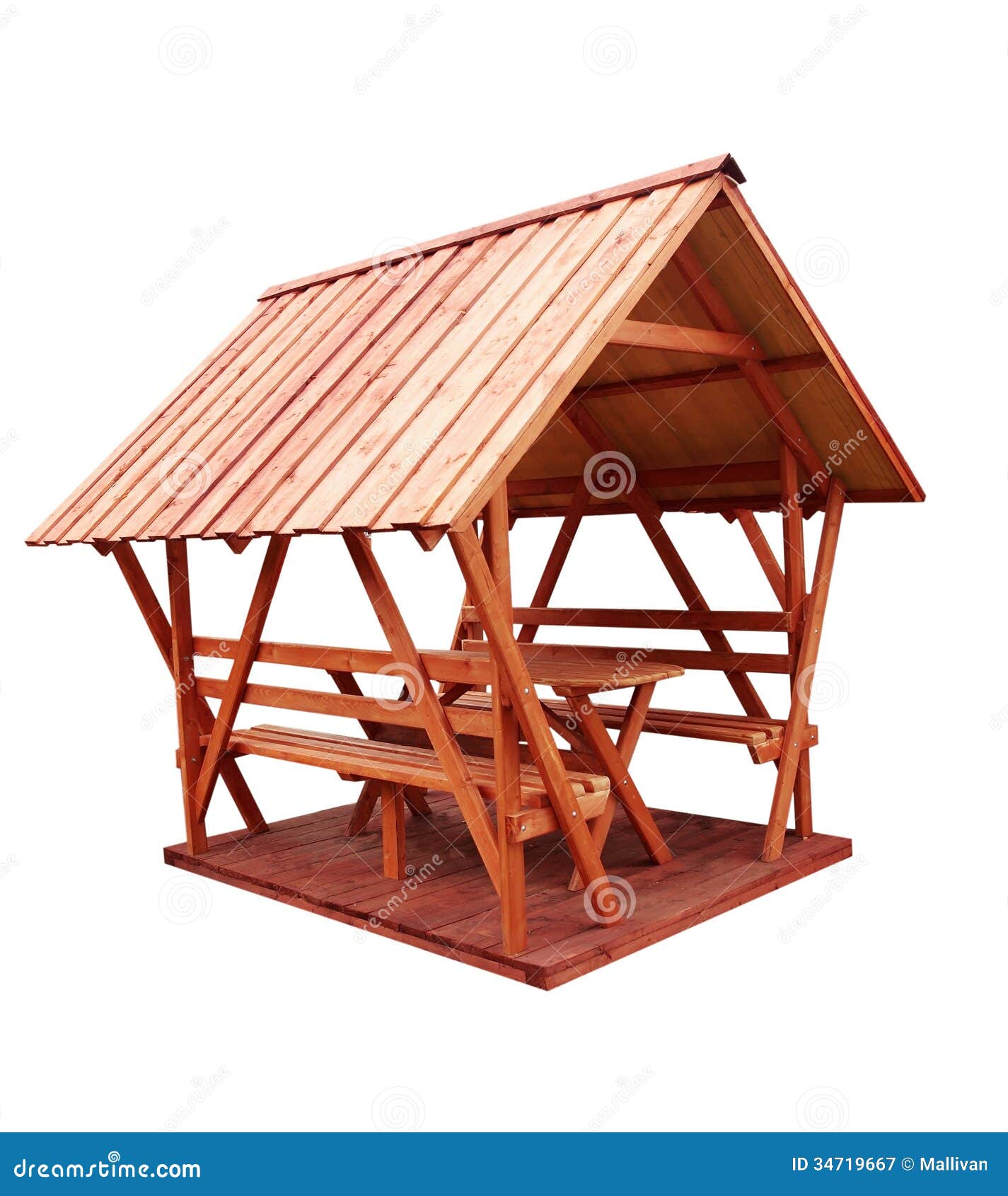 Gazebo de madera imagen de archivo. Imagen de abierto 34719667