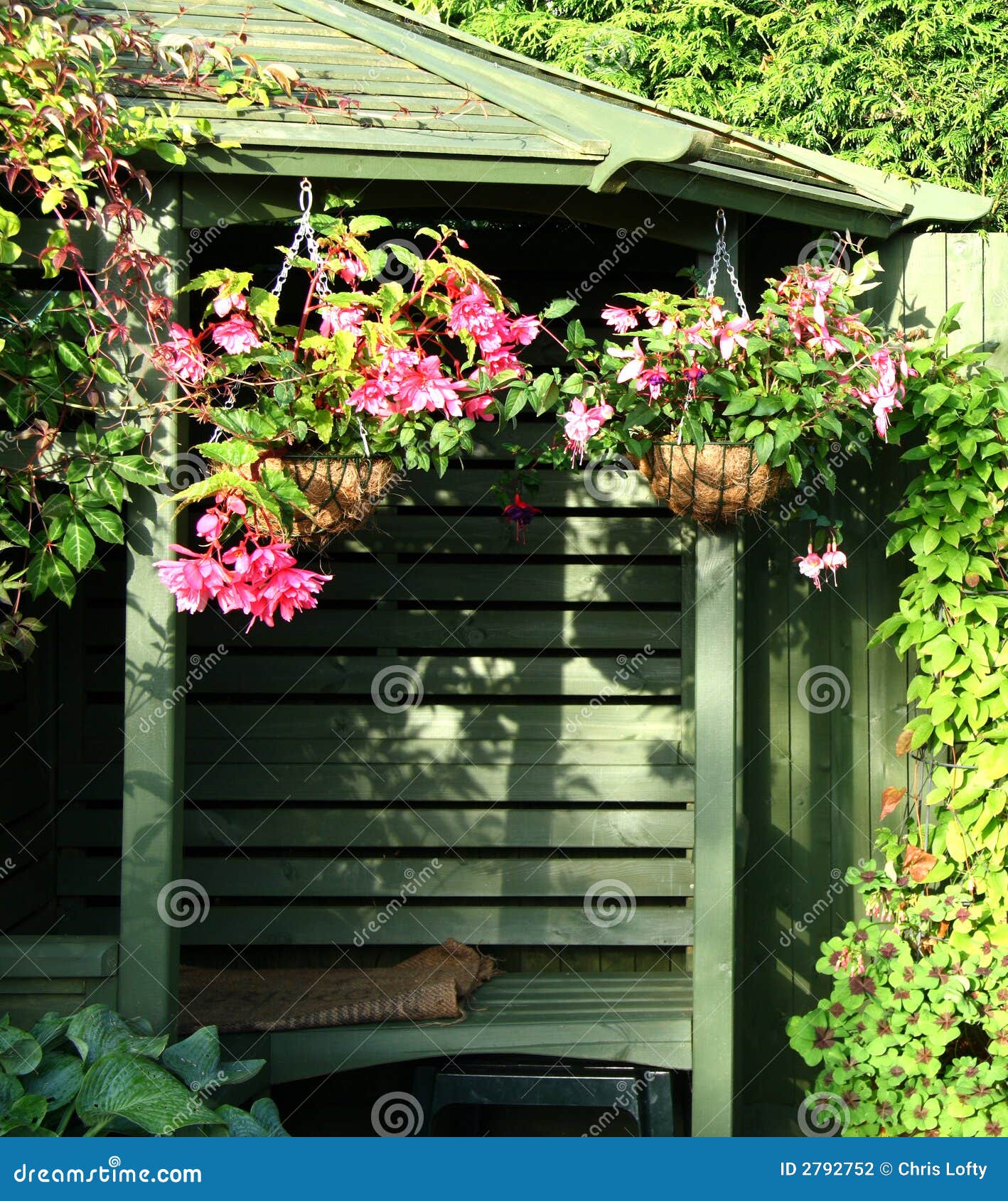 Gazebo and Flowers stock photo. Image of horticulture 2792752