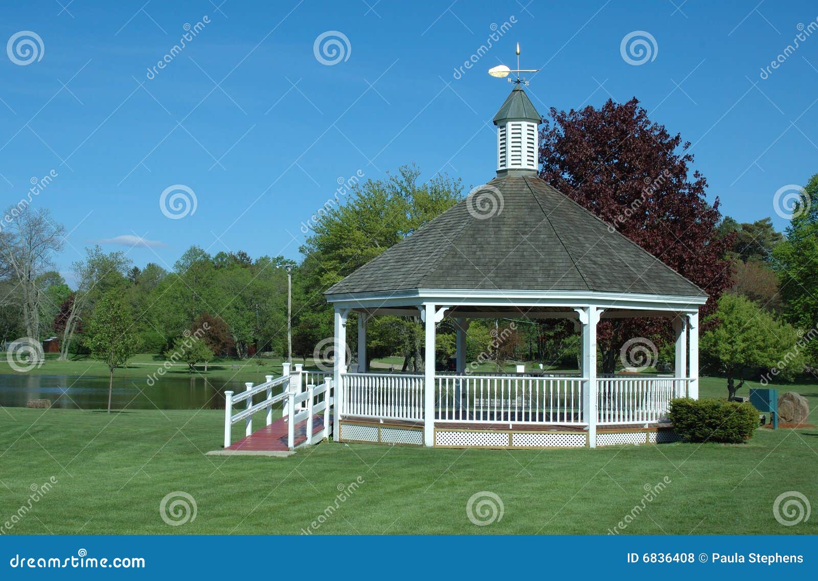 Gazebo at Patton Park stock photo. Image of outdoors, massachusetts